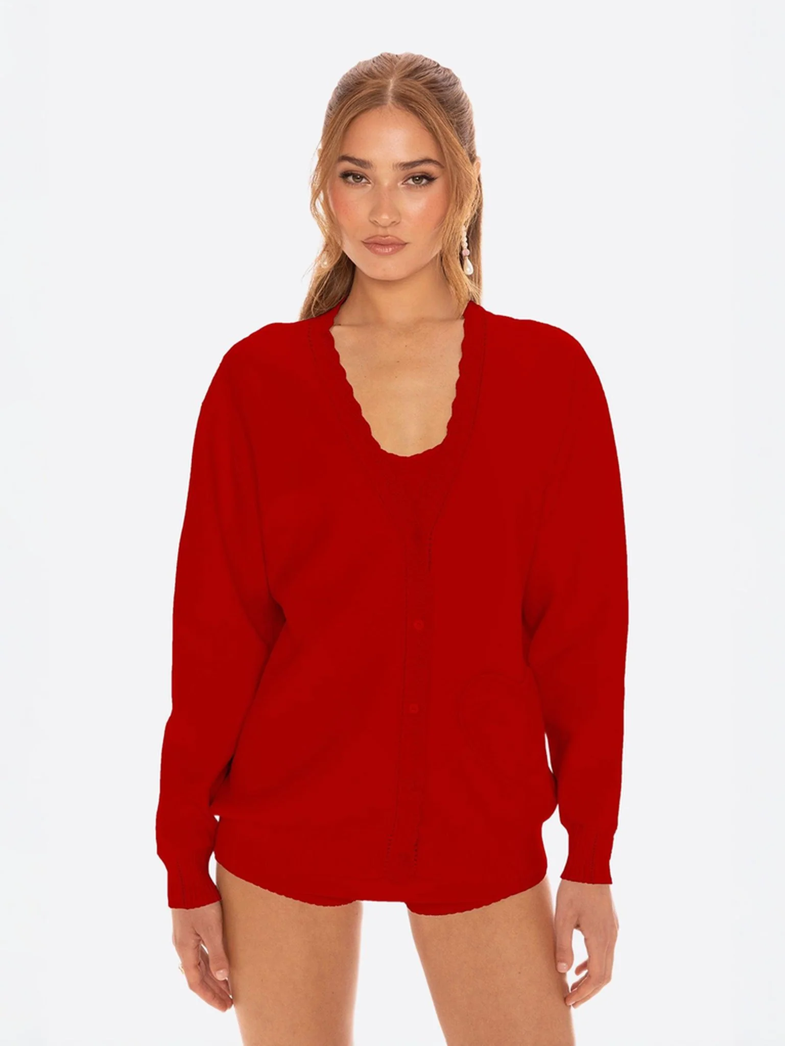 Carrie Cardigan (Red)