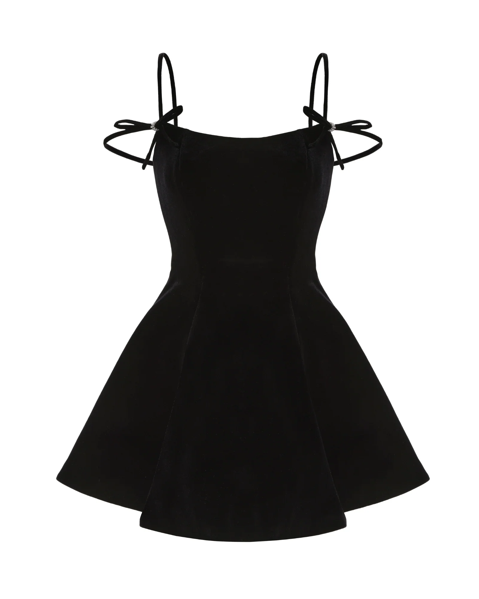 Chantal Bow Velvet Mini Dress - Image 8