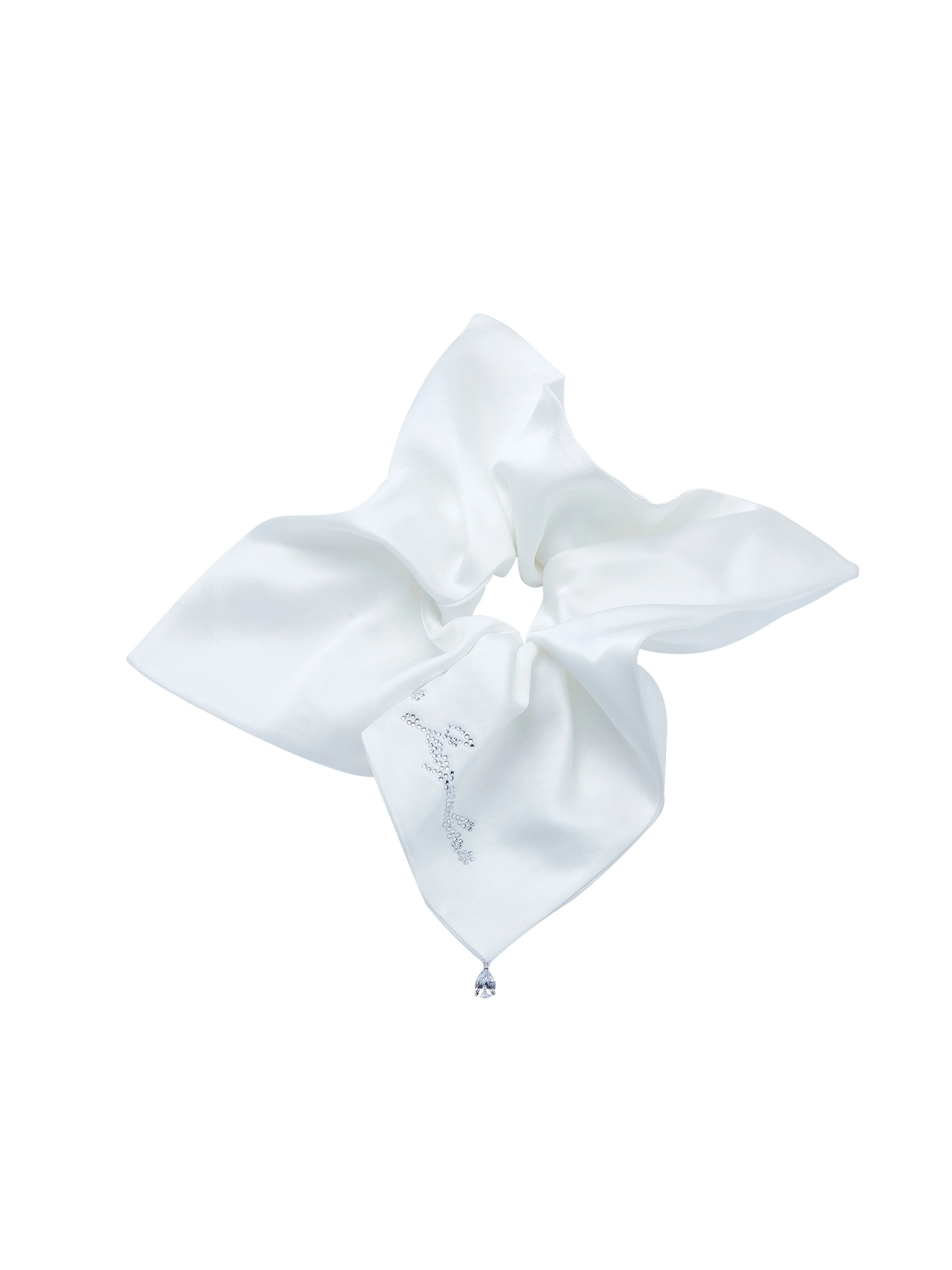 Charlotte Bow White Hair Tie