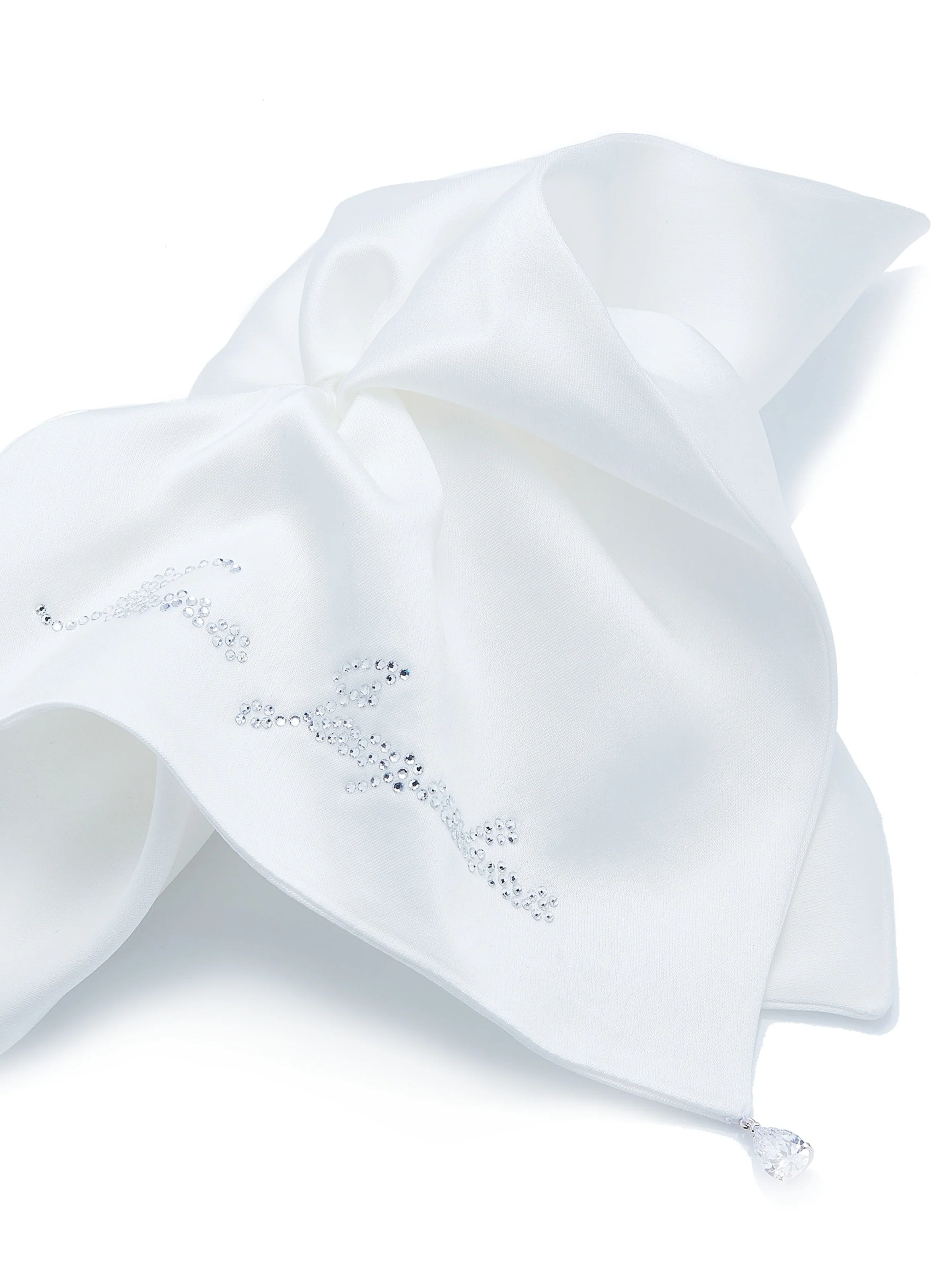 Charlotte Bow White Hair Tie - Image 2