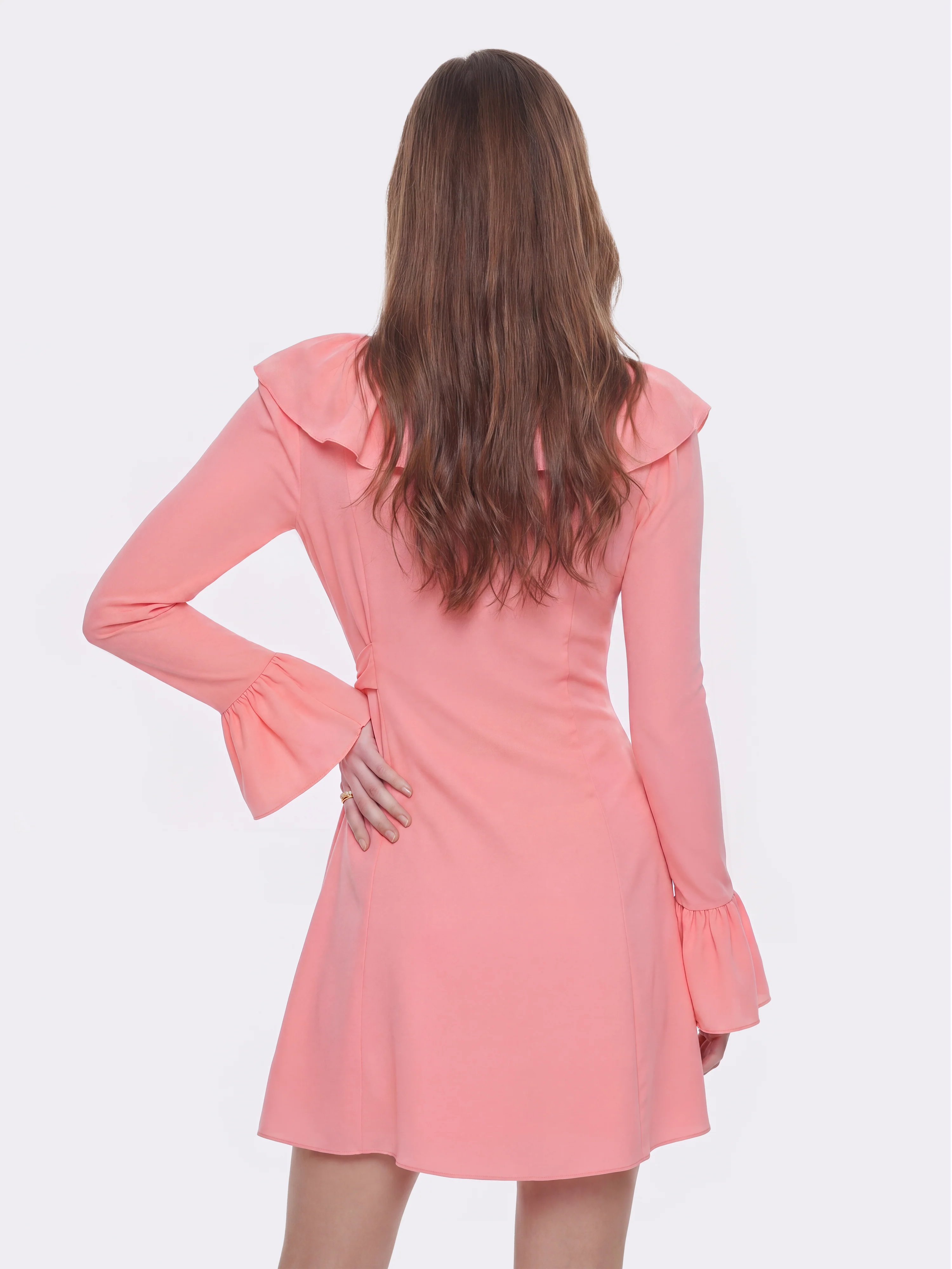Charlotte Ruffle Pink Dress - Image 8