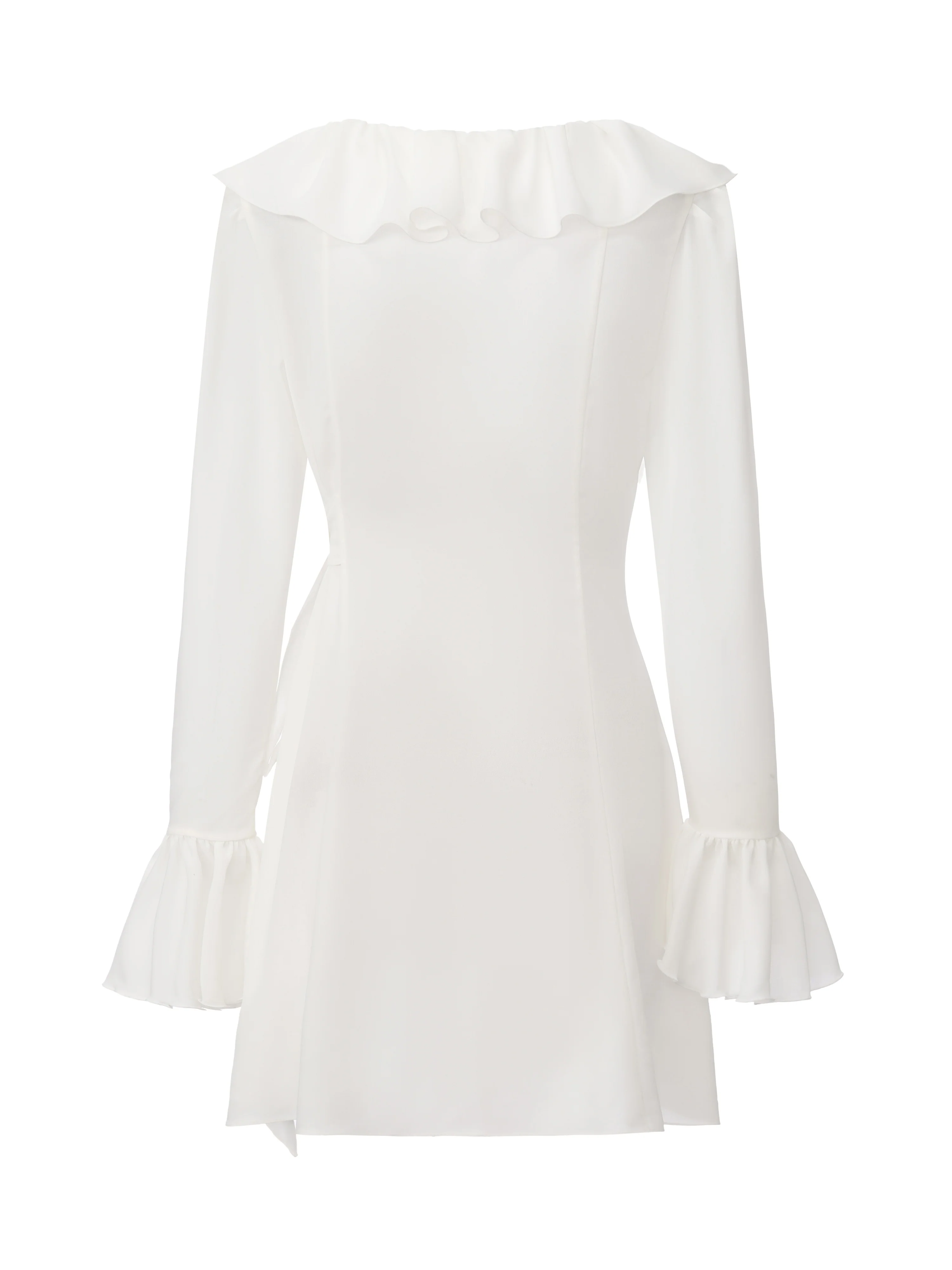 Charlotte Ruffle White Dress - Image 11