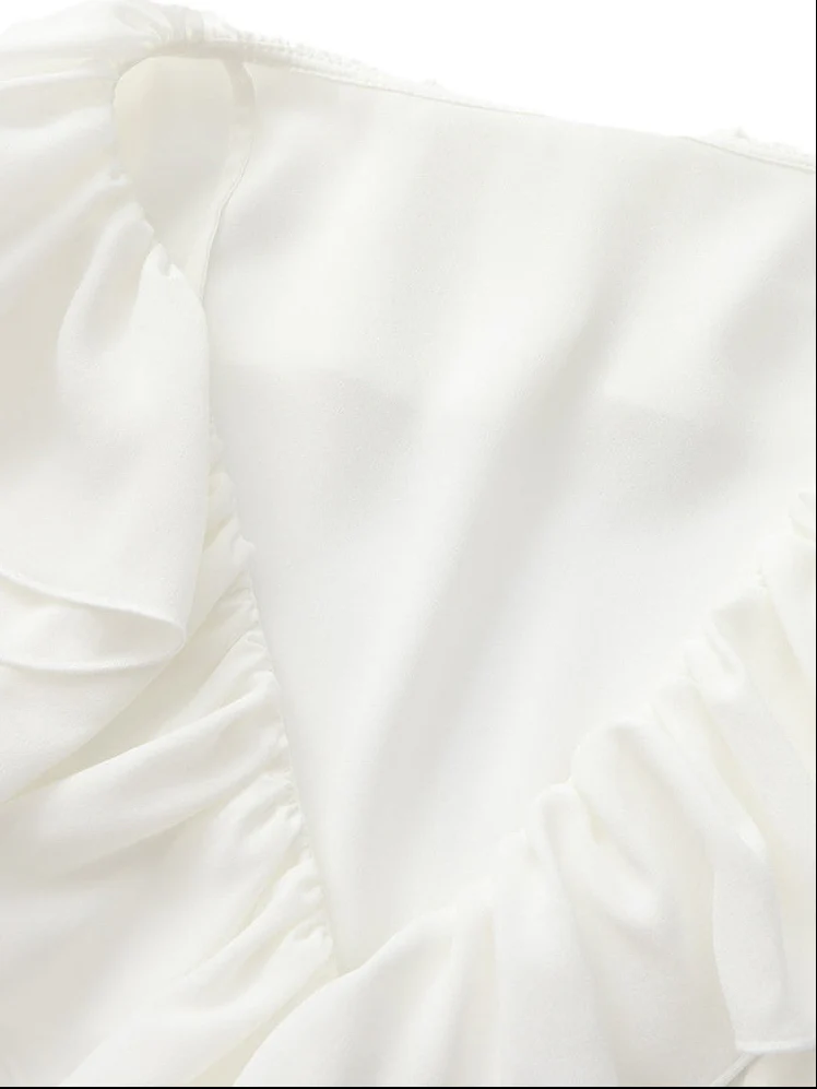 Charlotte Ruffle White Dress - Image 5