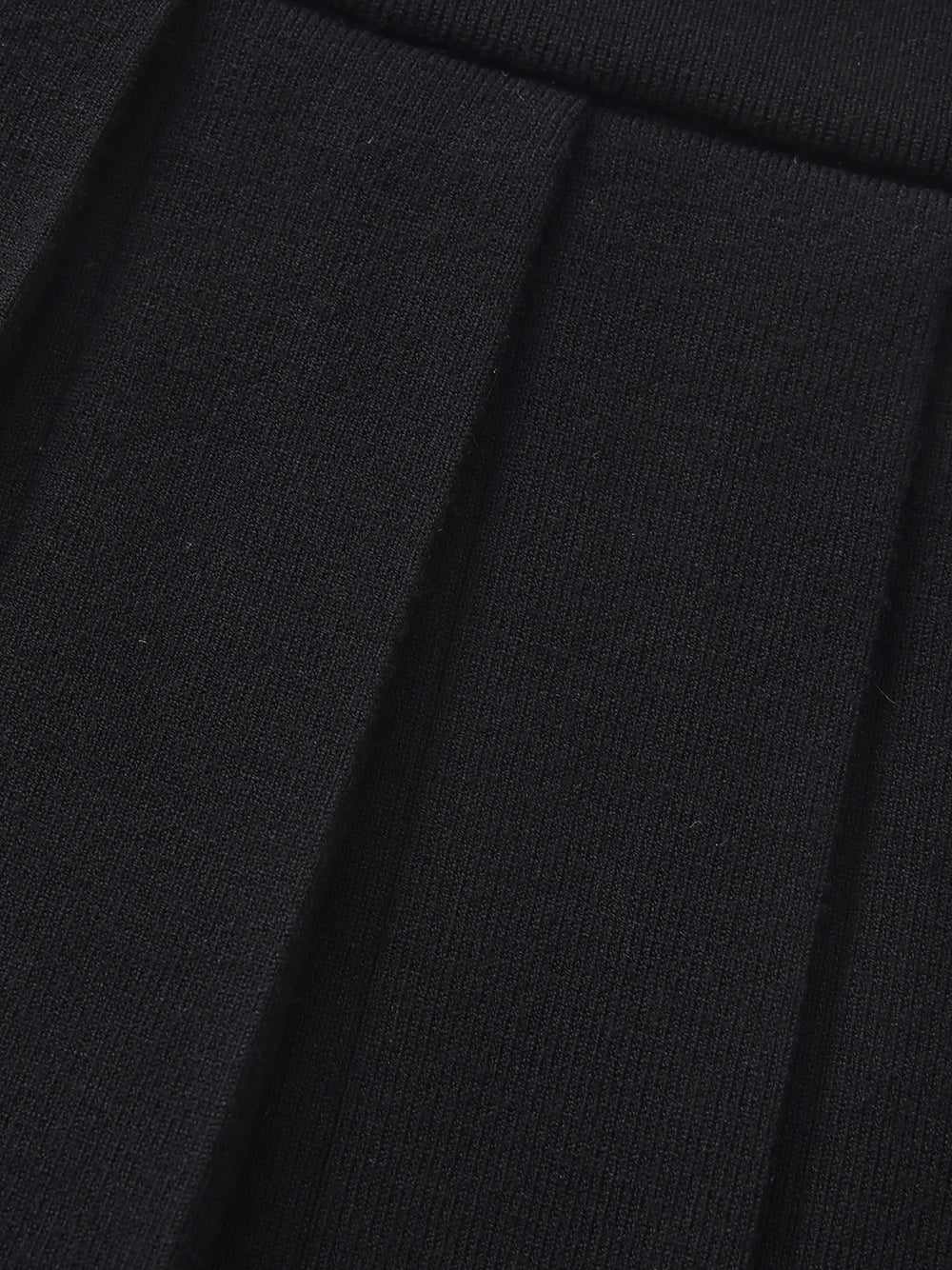 Claudette Contrast Waist Pleated Black Mini Skirt - Image 8