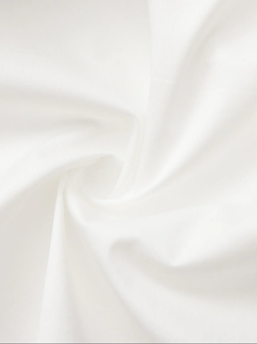 Claudine High-Waist A-Line White Midi Skirt - Image 11
