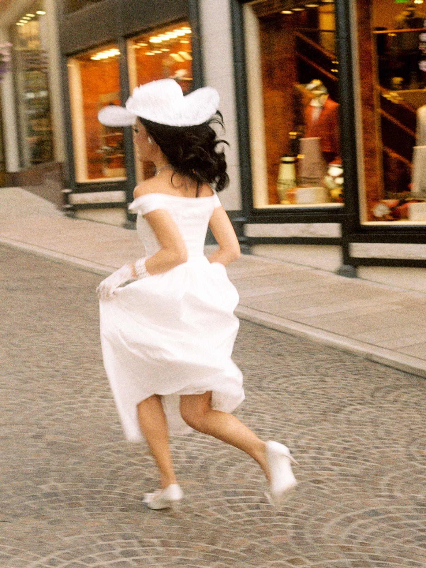 Claudine High-Waist A-Line White Midi Skirt - Image 7
