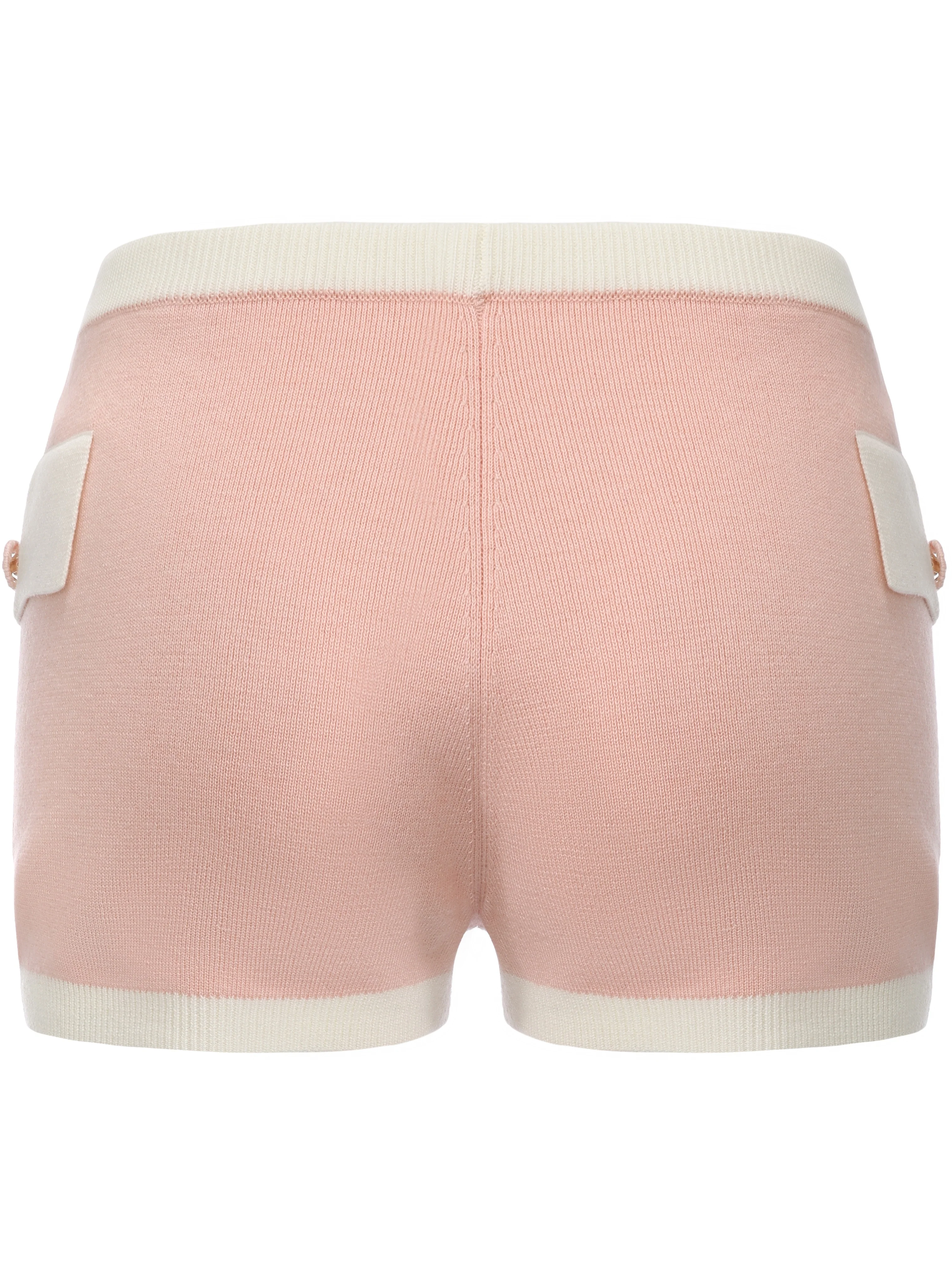 Colette Contrast Knit Pink Micro Shorts - Image 10