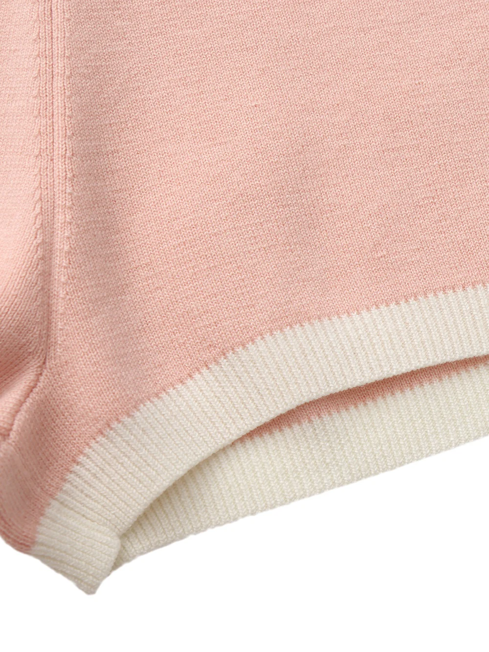 Colette Contrast Knit Pink Micro Shorts - Image 7