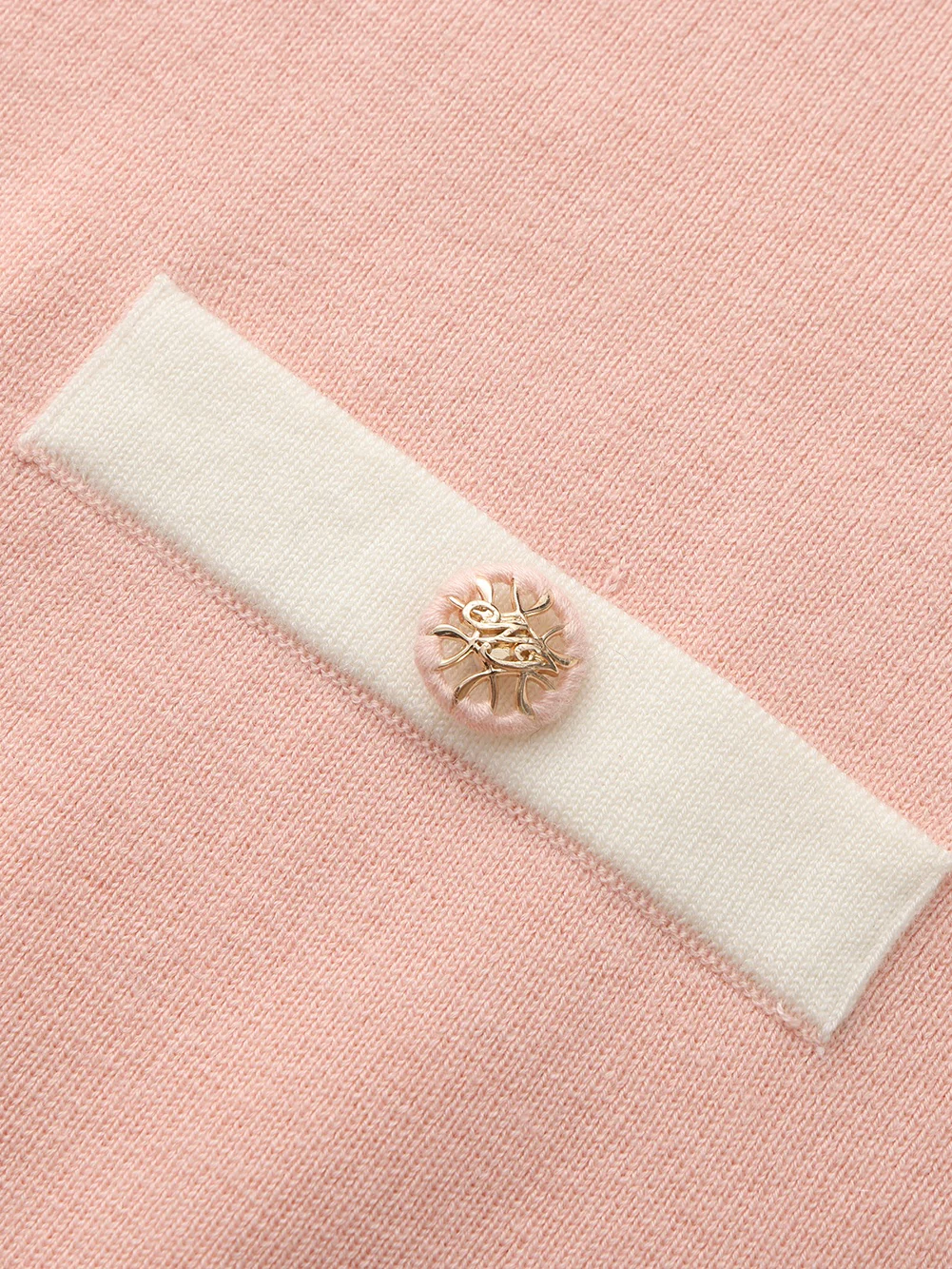 Colette Off-Shoulder Contrast Knit Pink Top - Image 7