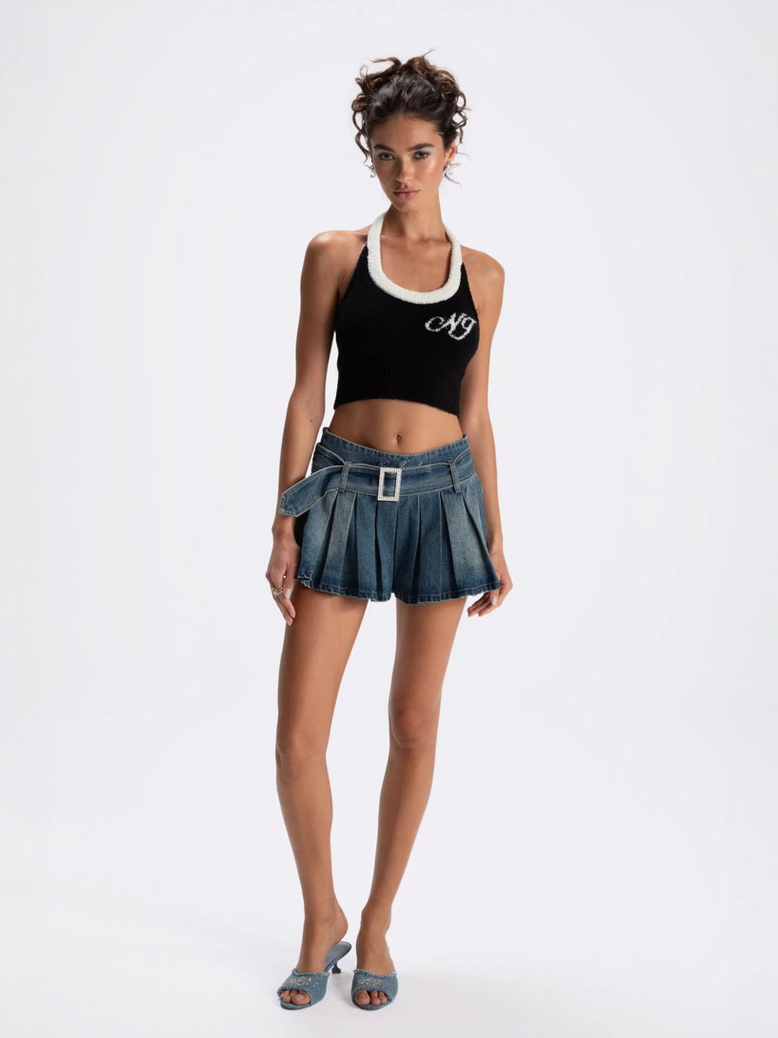 Teresa Mini Skirt (Denim) (Final Sale) - Image 6