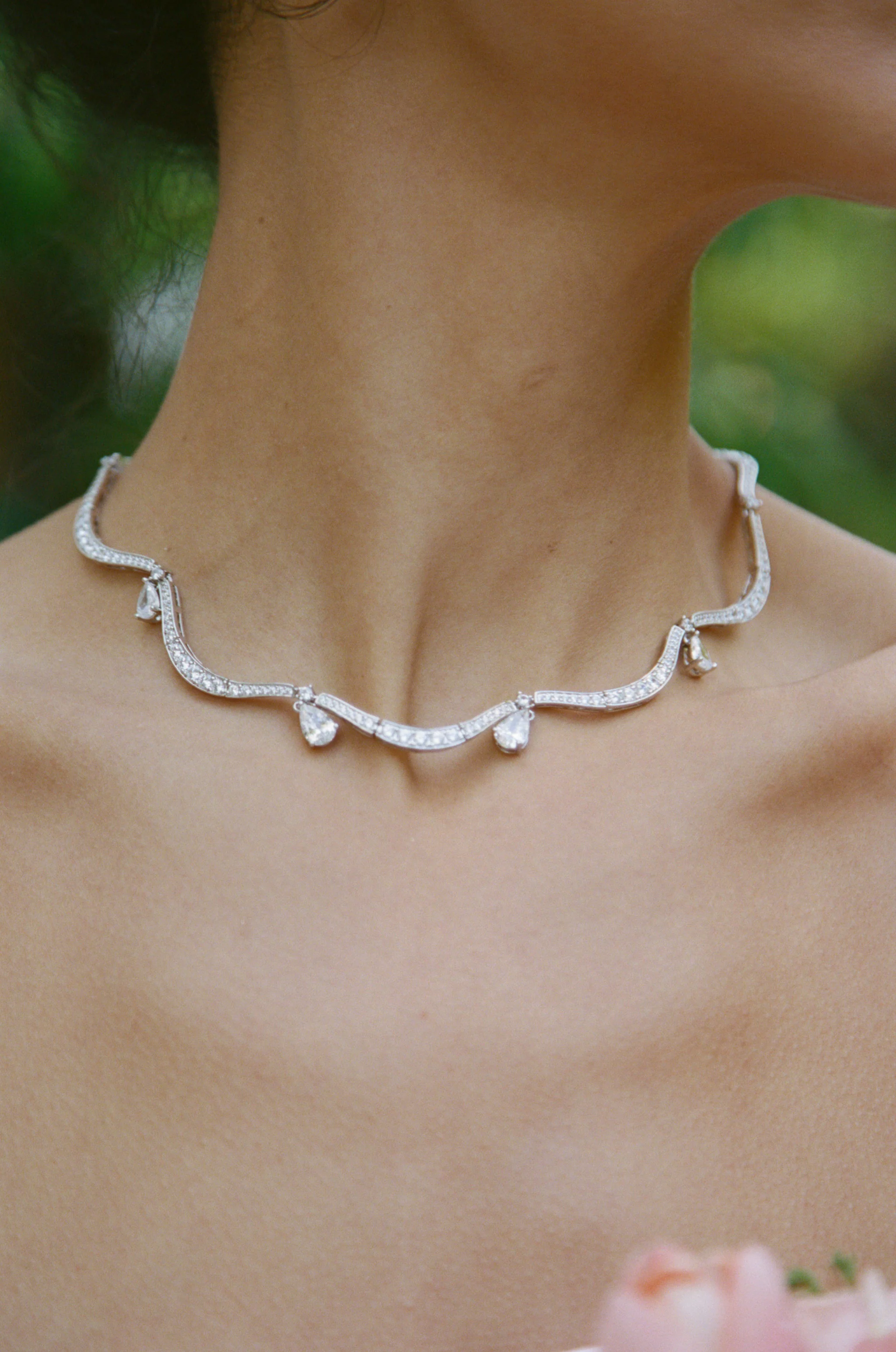 Daniela Crystal Drop Necklace - Image 3