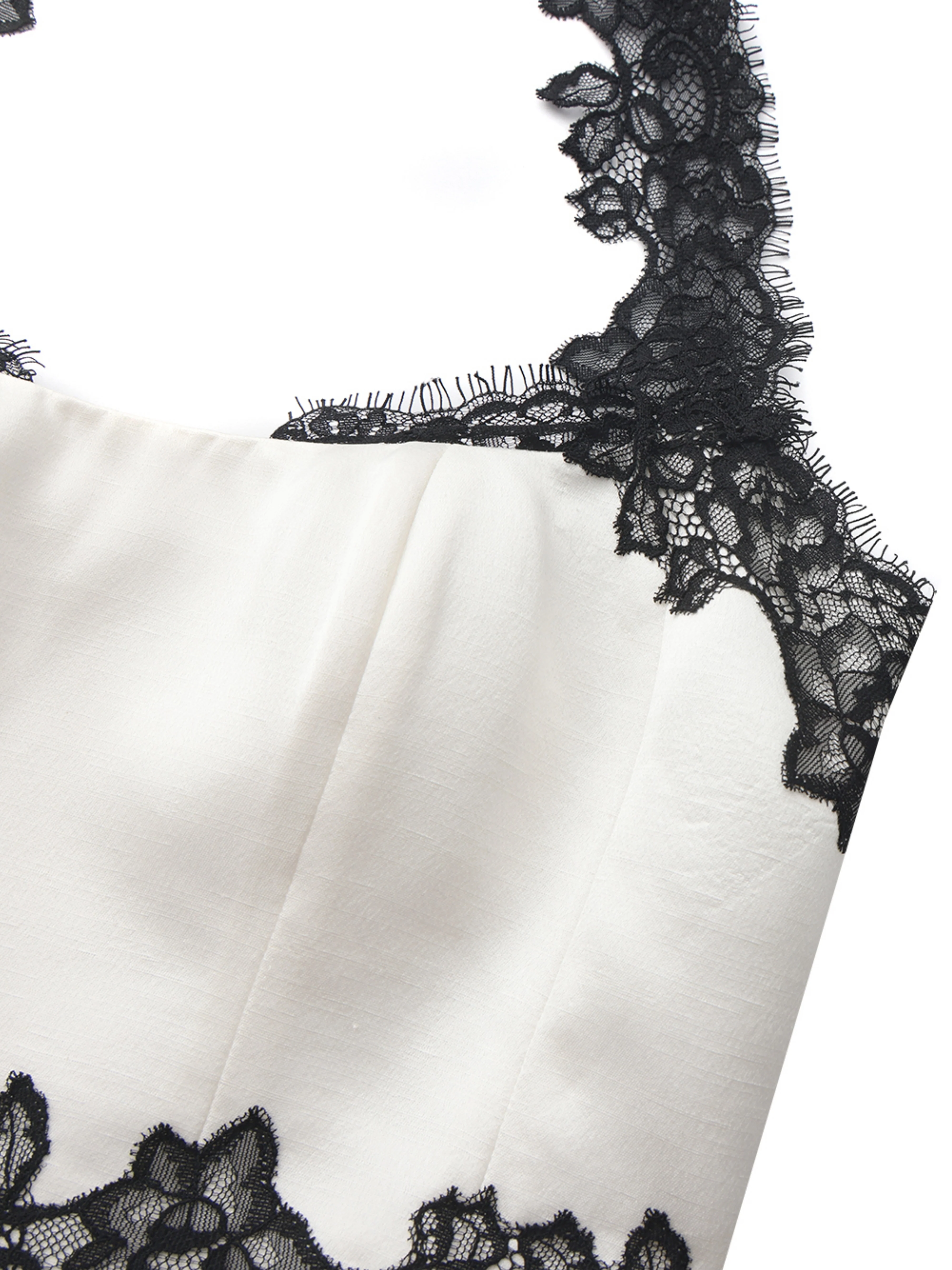 Daniela Lace Halter Ivory Acetate Top - Image 6