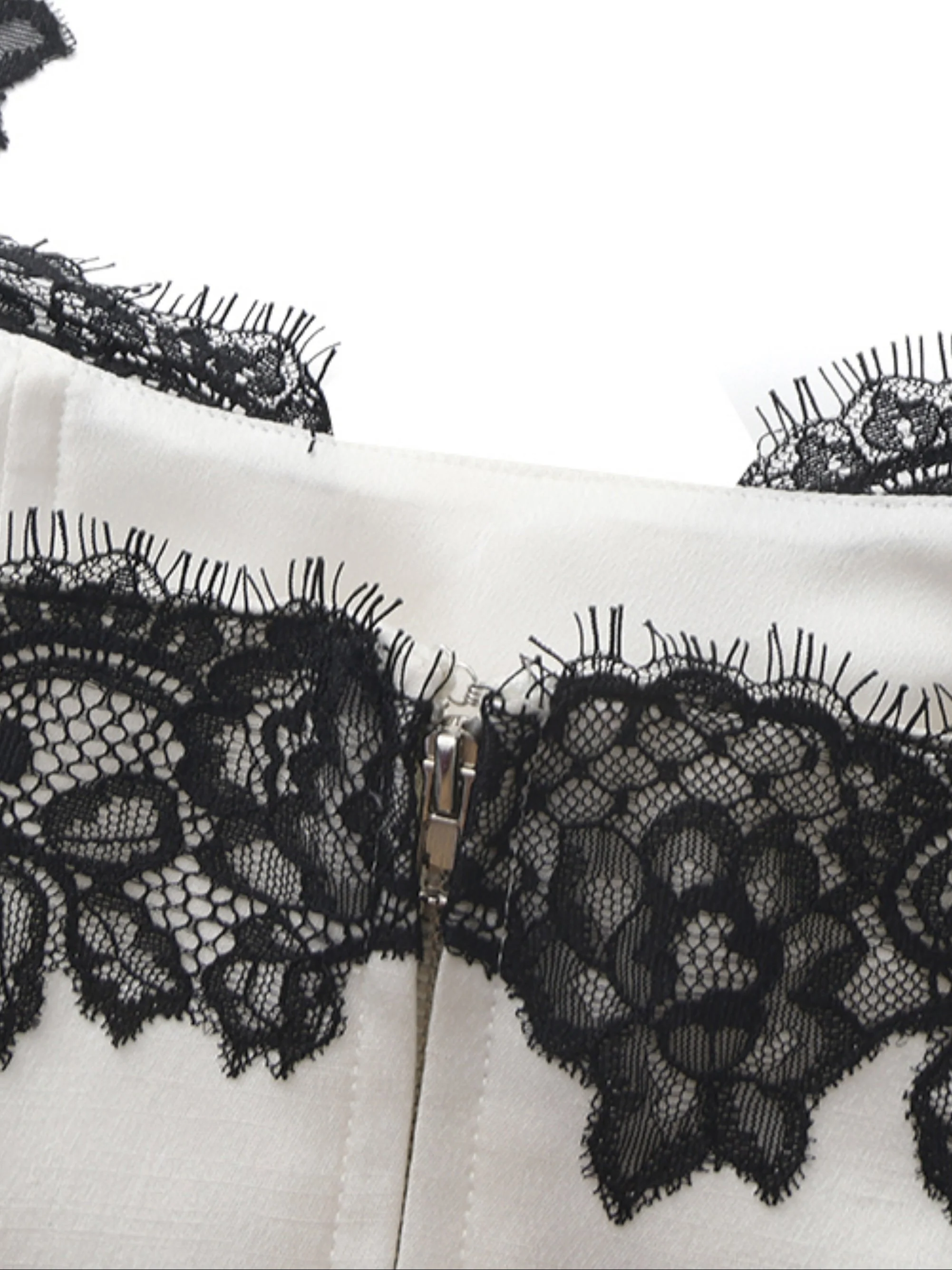 Daniela Lace Halter Ivory Acetate Top - Image 7
