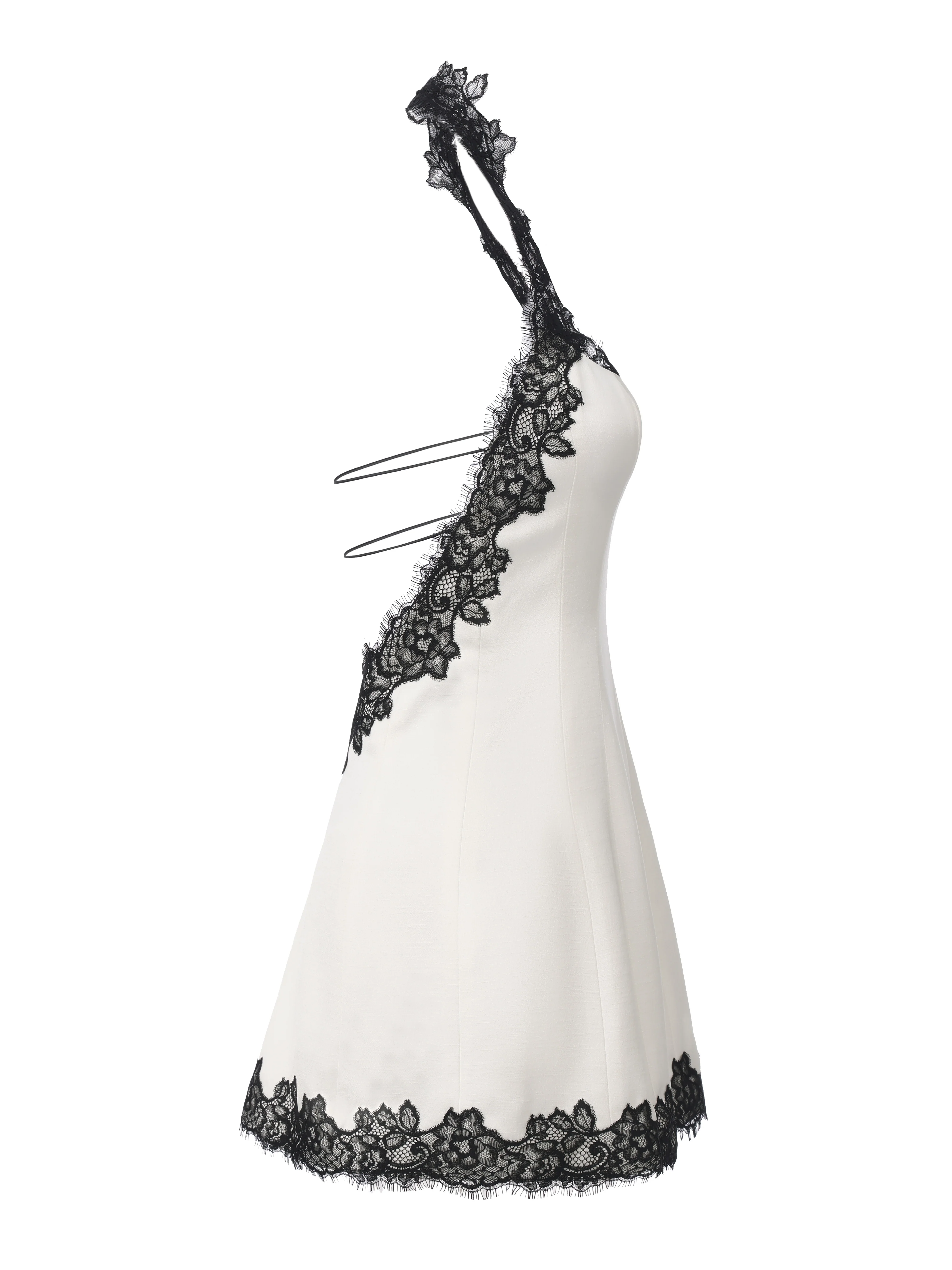 Daniela Lace Halter White Mini Dress - Image 10