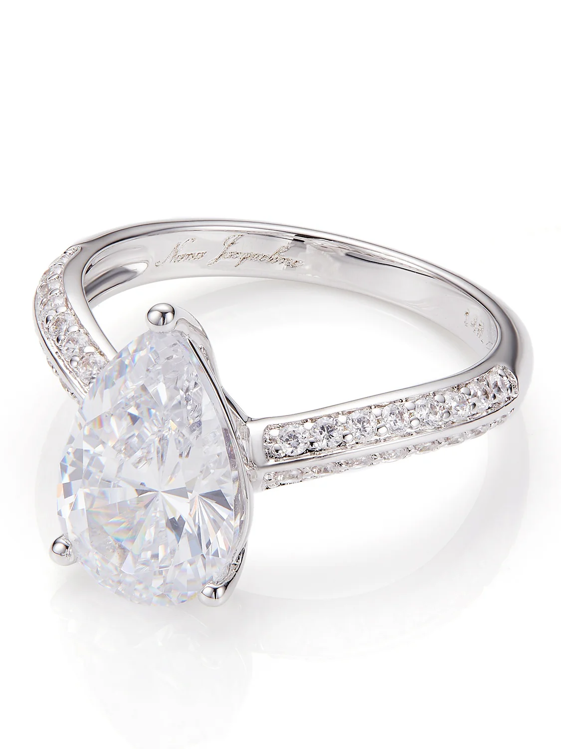 Daniela Pear Cut Crystal Ring - Image 7