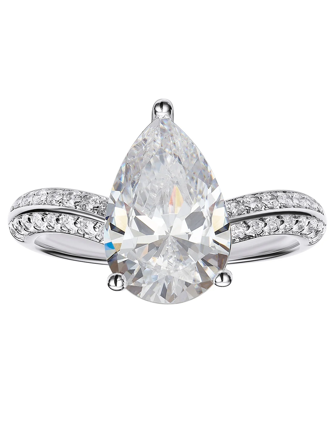 Daniela Pear Cut Crystal Ring - Image 8