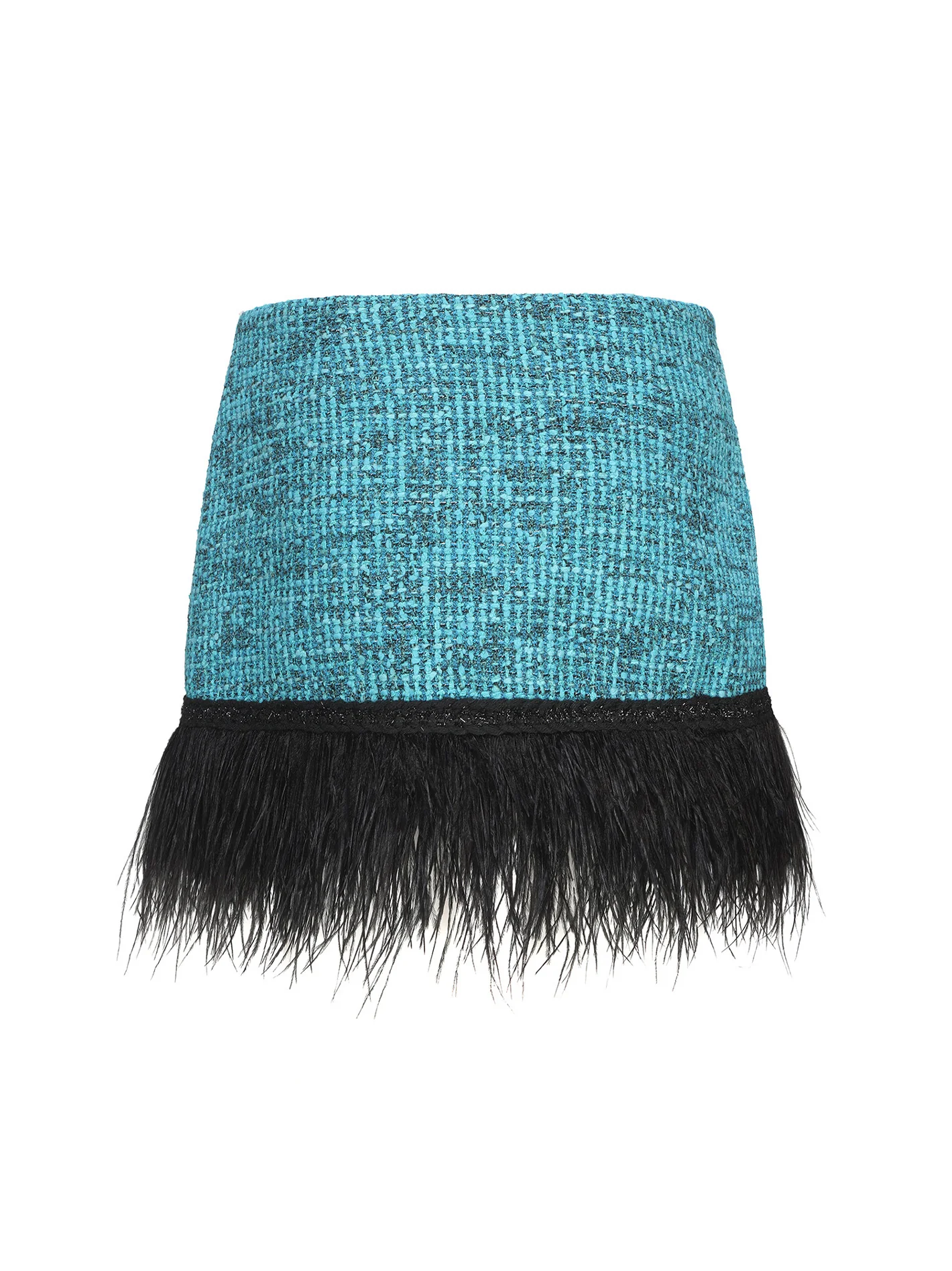 Daphne Feather Tweed Skirt (Blue) (Final Sale) - Image 10