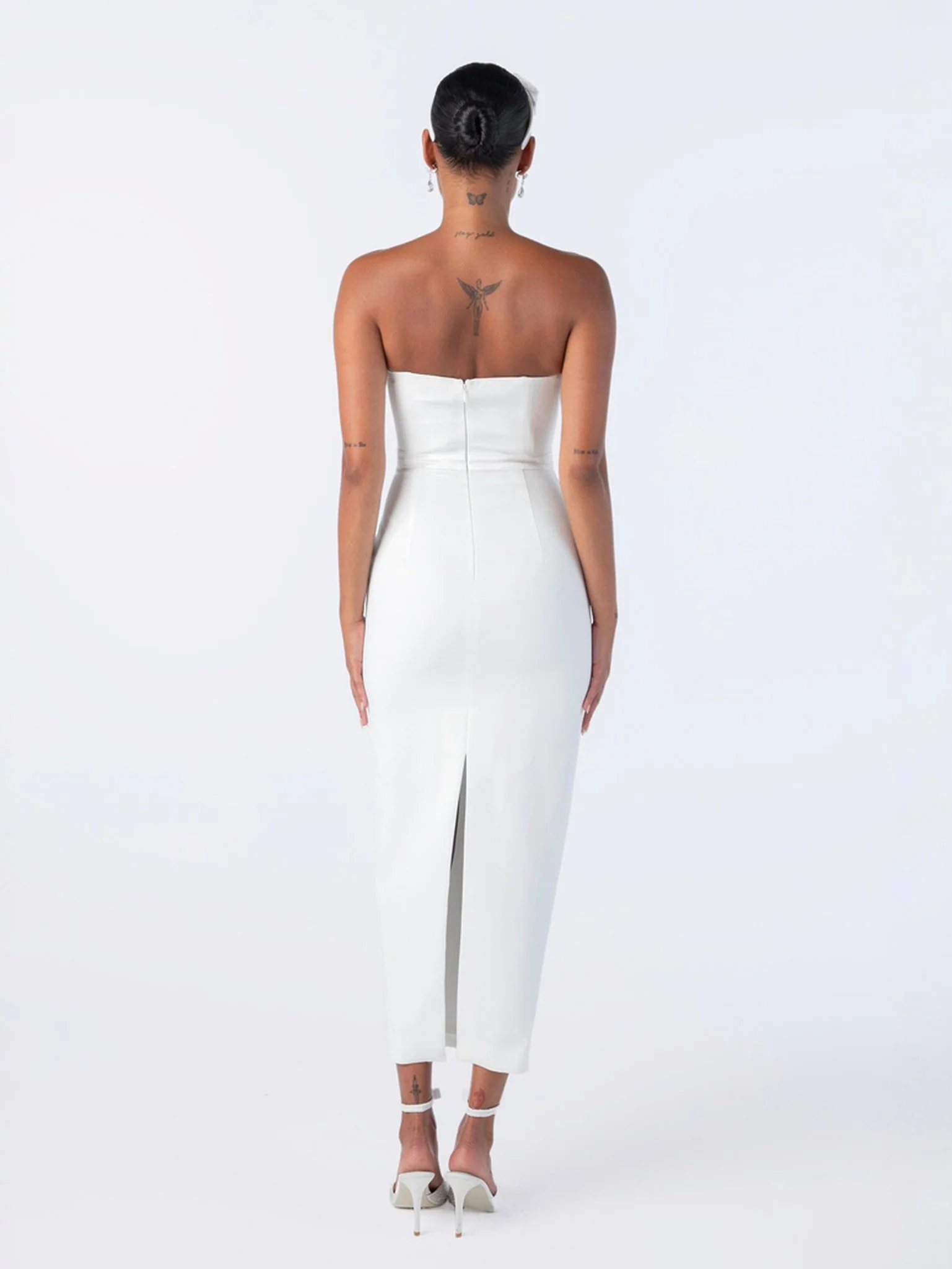 Demi Bow Dress (White) - Image 5