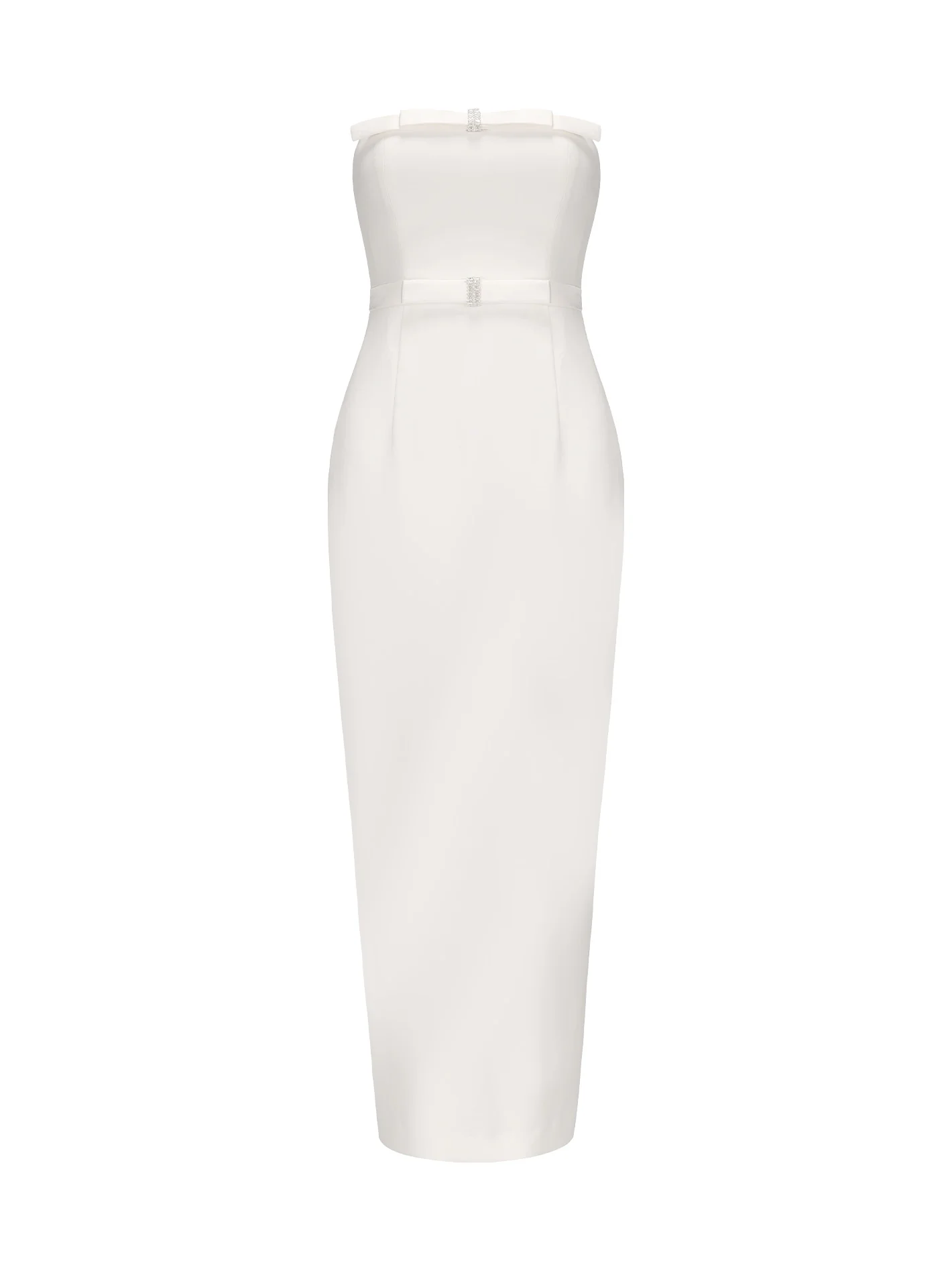 Demi Bow Dress (White) - Image 6