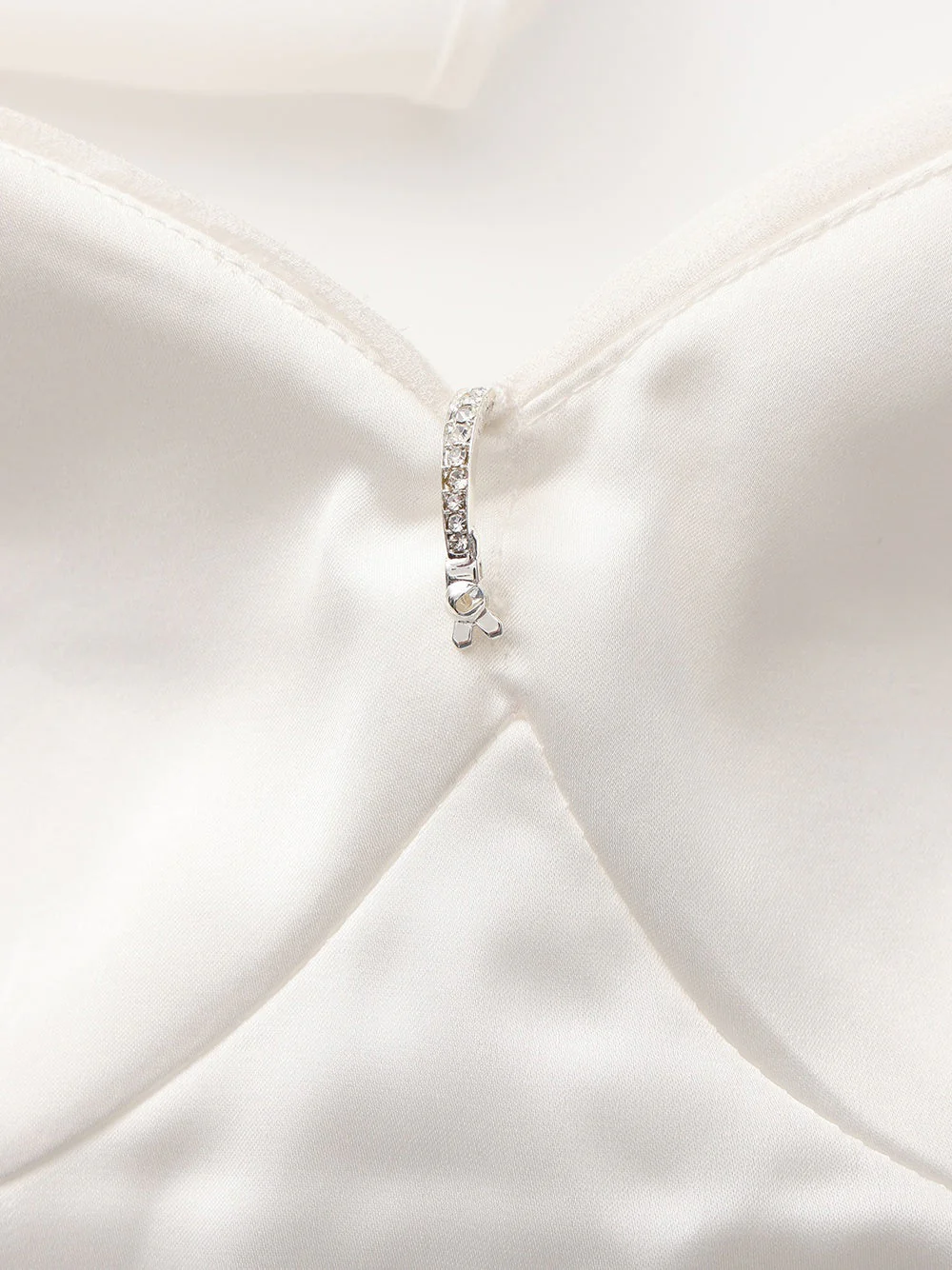 Edwina Satin Halter White Top - Image 10
