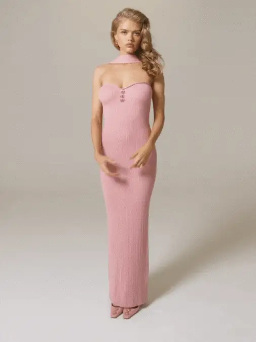Estelle Knit Dress (Pink) (Final Sale) - Image 3