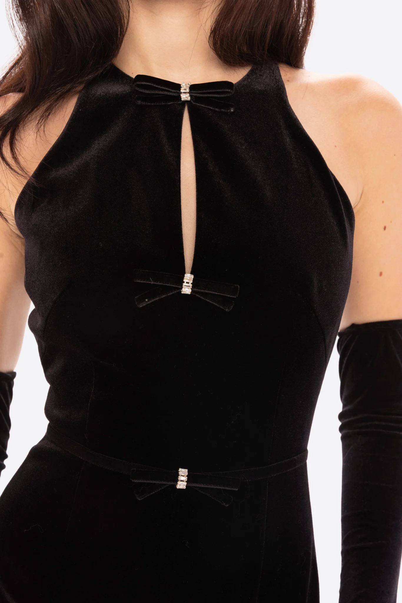 Estelle Velvet Mini Dress - Image 5