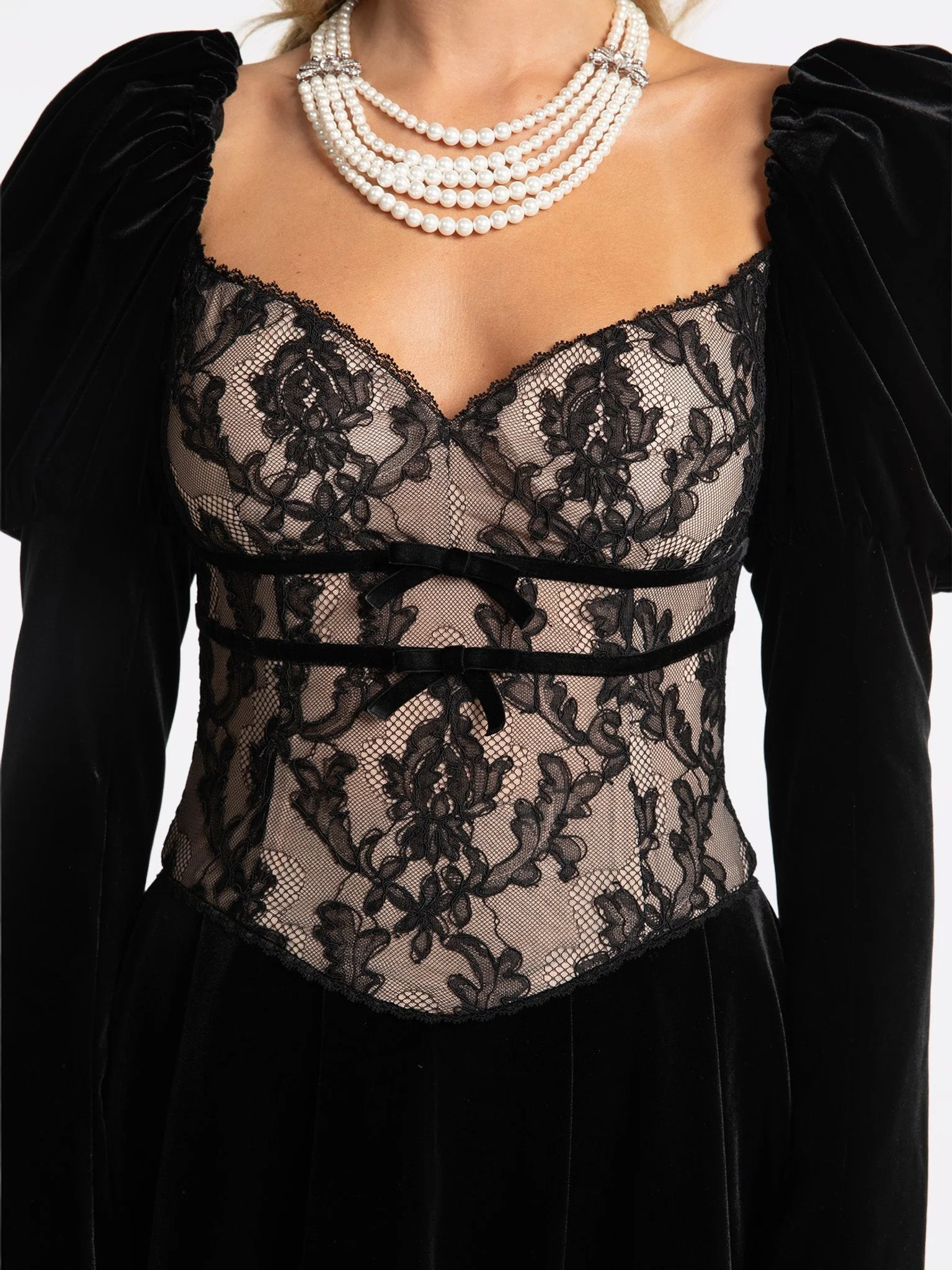 Evelyn Velvet Dress (Black) (Final Sale) - Image 7