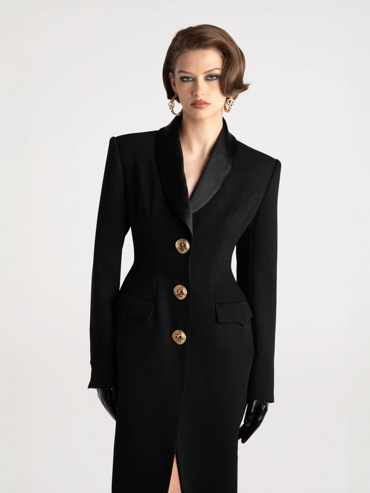 Evie Long Suit Jacket (Black) (Final Sale) - Image 4