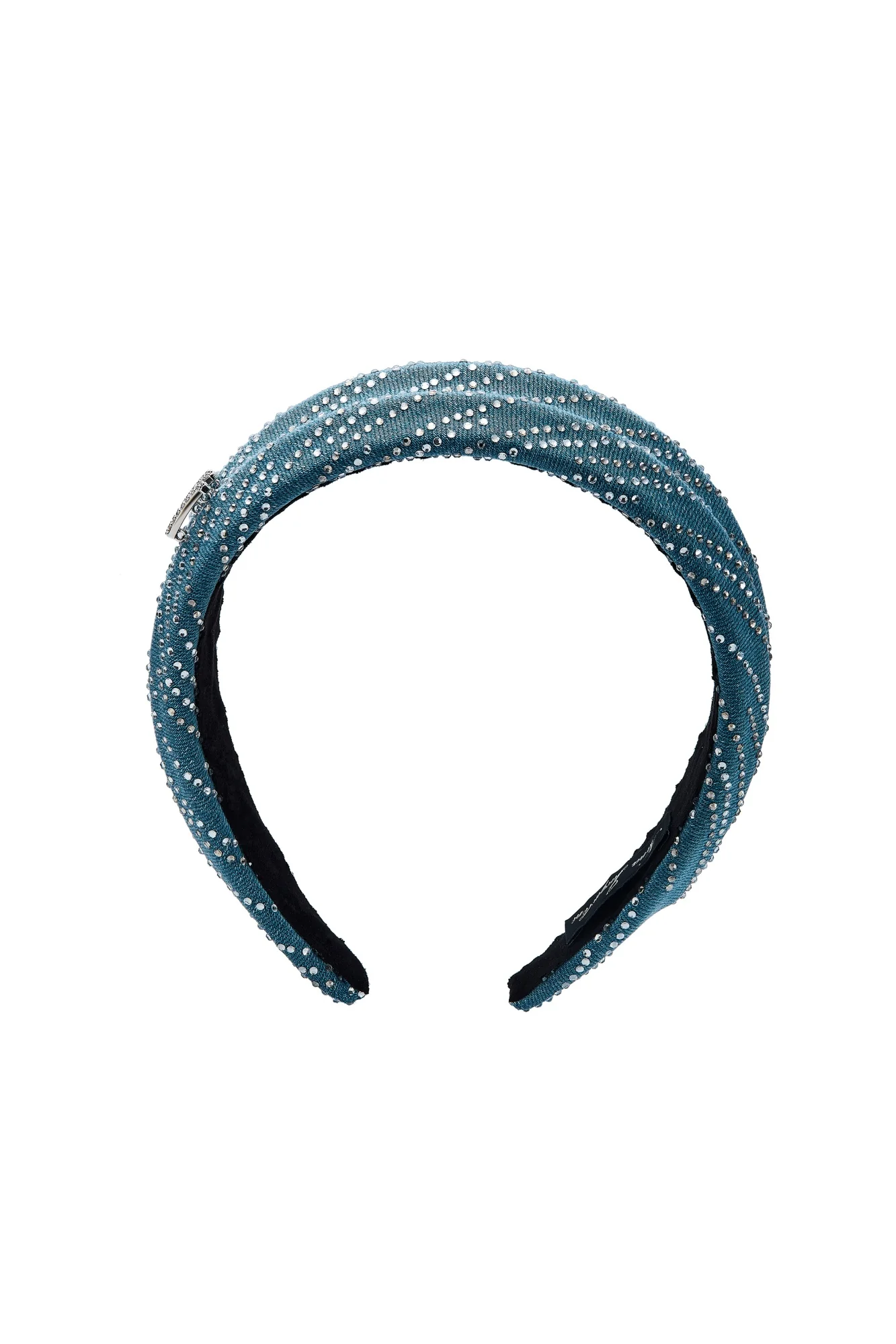 Felicia Crystal-Detail Blue Denim Headband - Image 2