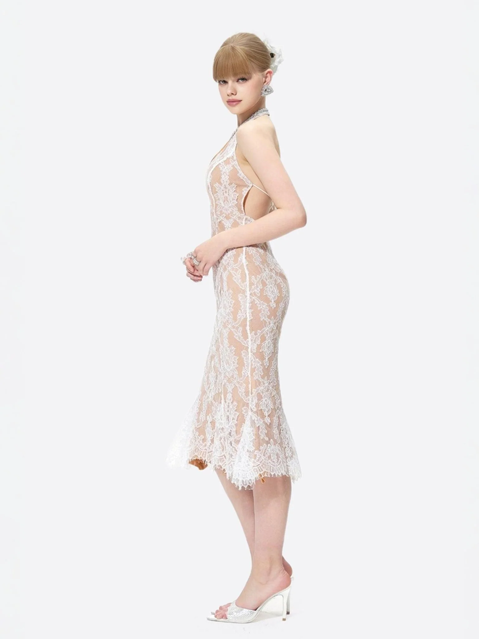 Fiona Dress (White Lace) - Image 3