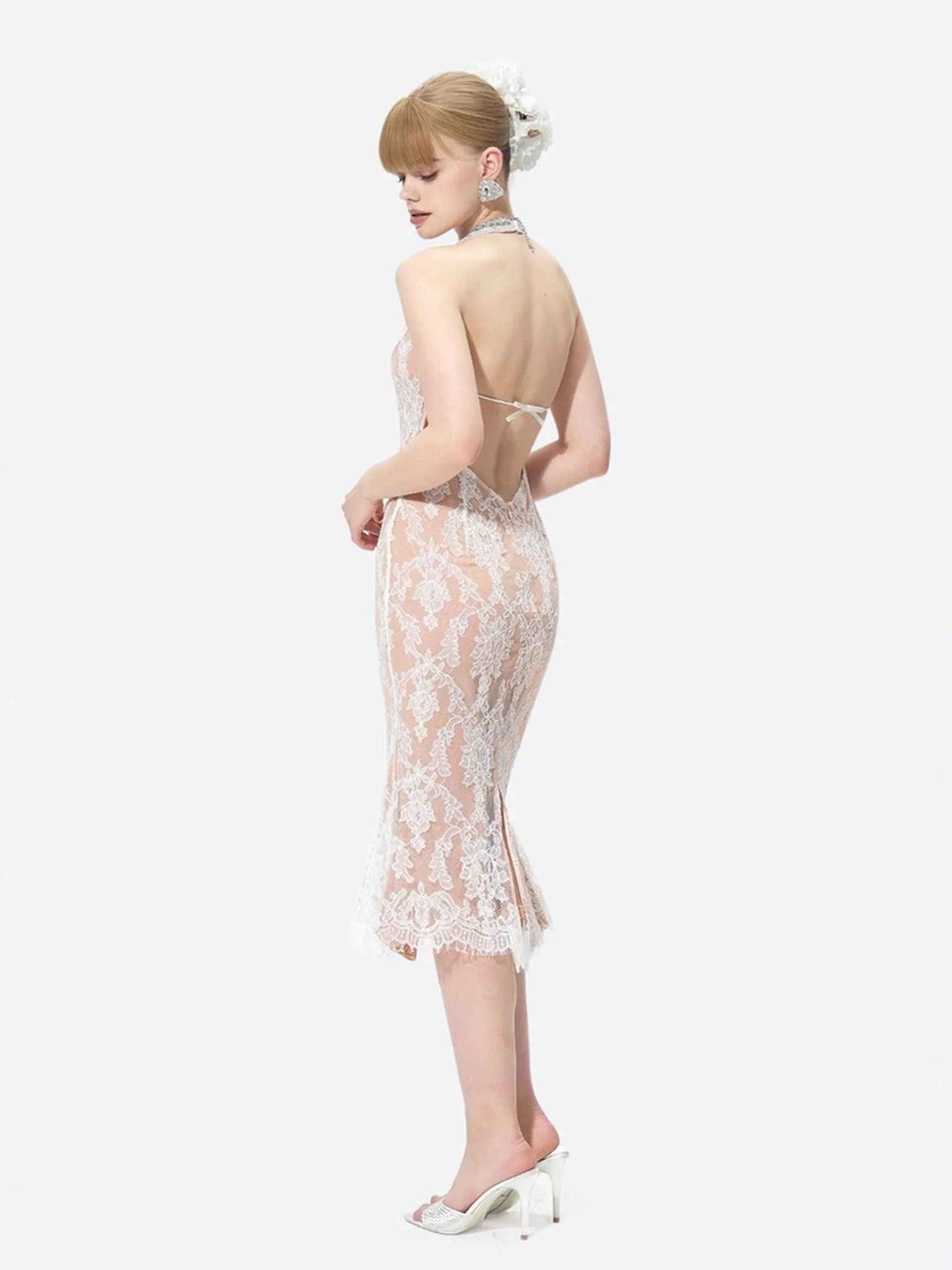 Fiona Dress (White Lace) - Image 4
