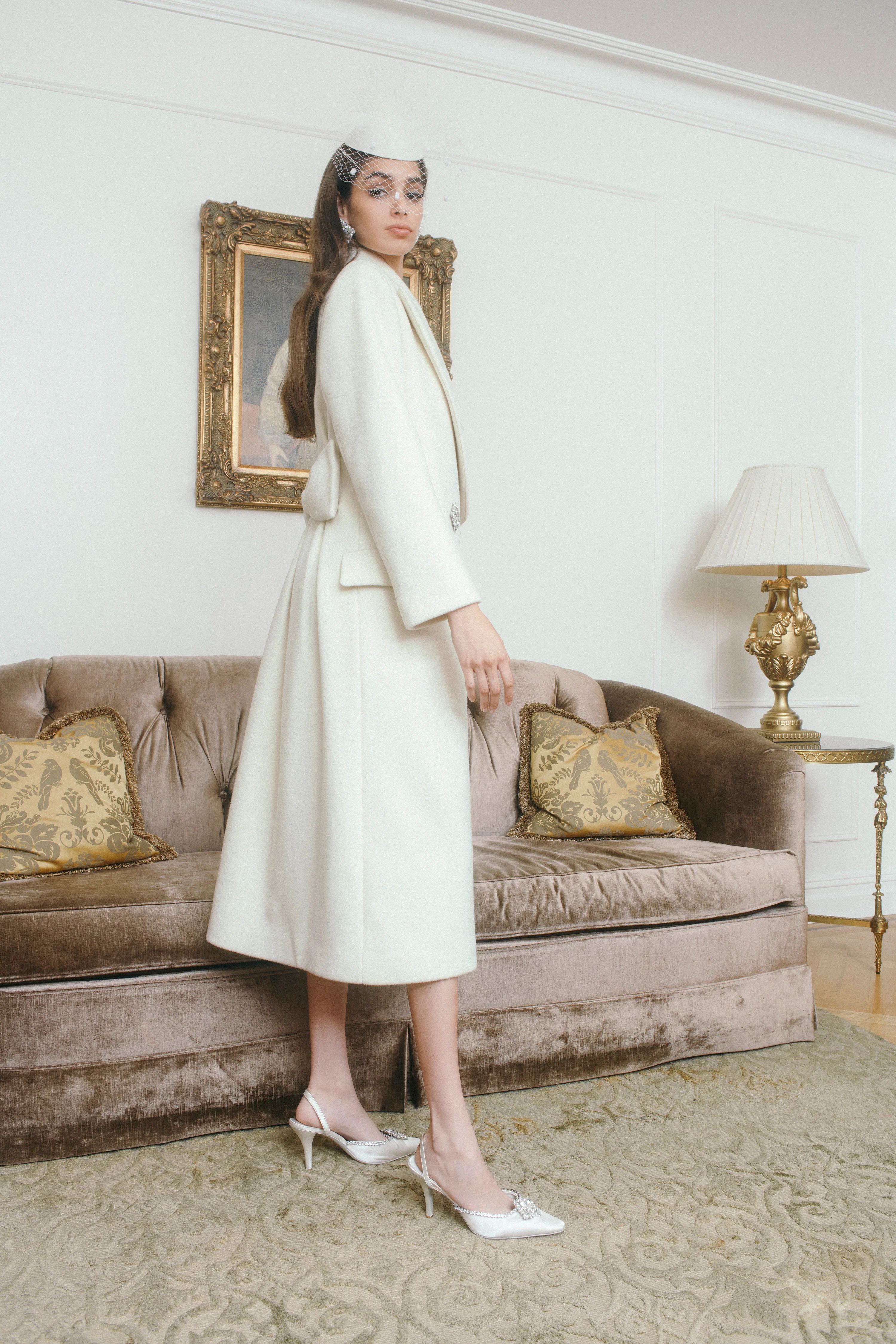 Gabriella Coat in White - Image 4