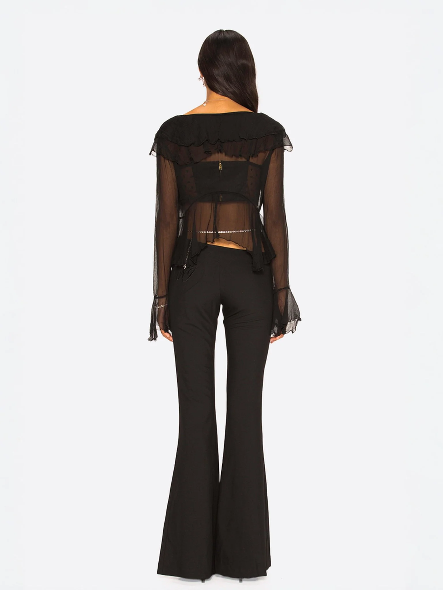 Gabriella Cardigan Top (Black) - Image 4