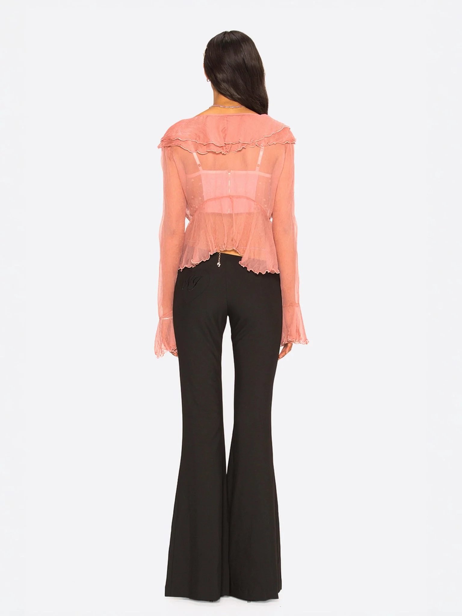 Gabriella Cardigan Top (Pink) - Image 3