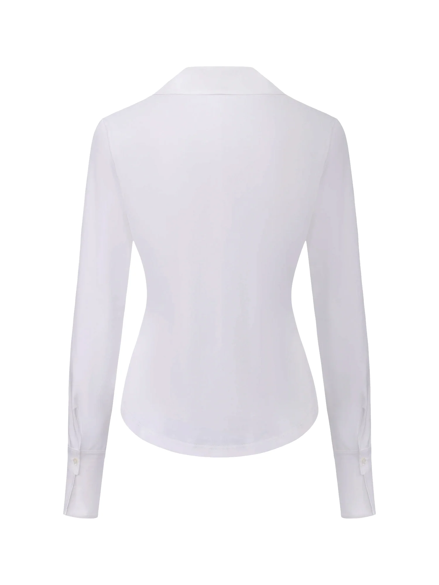 Georgina Tailored Long Sleeve White Button-Down Shirt - Image 10