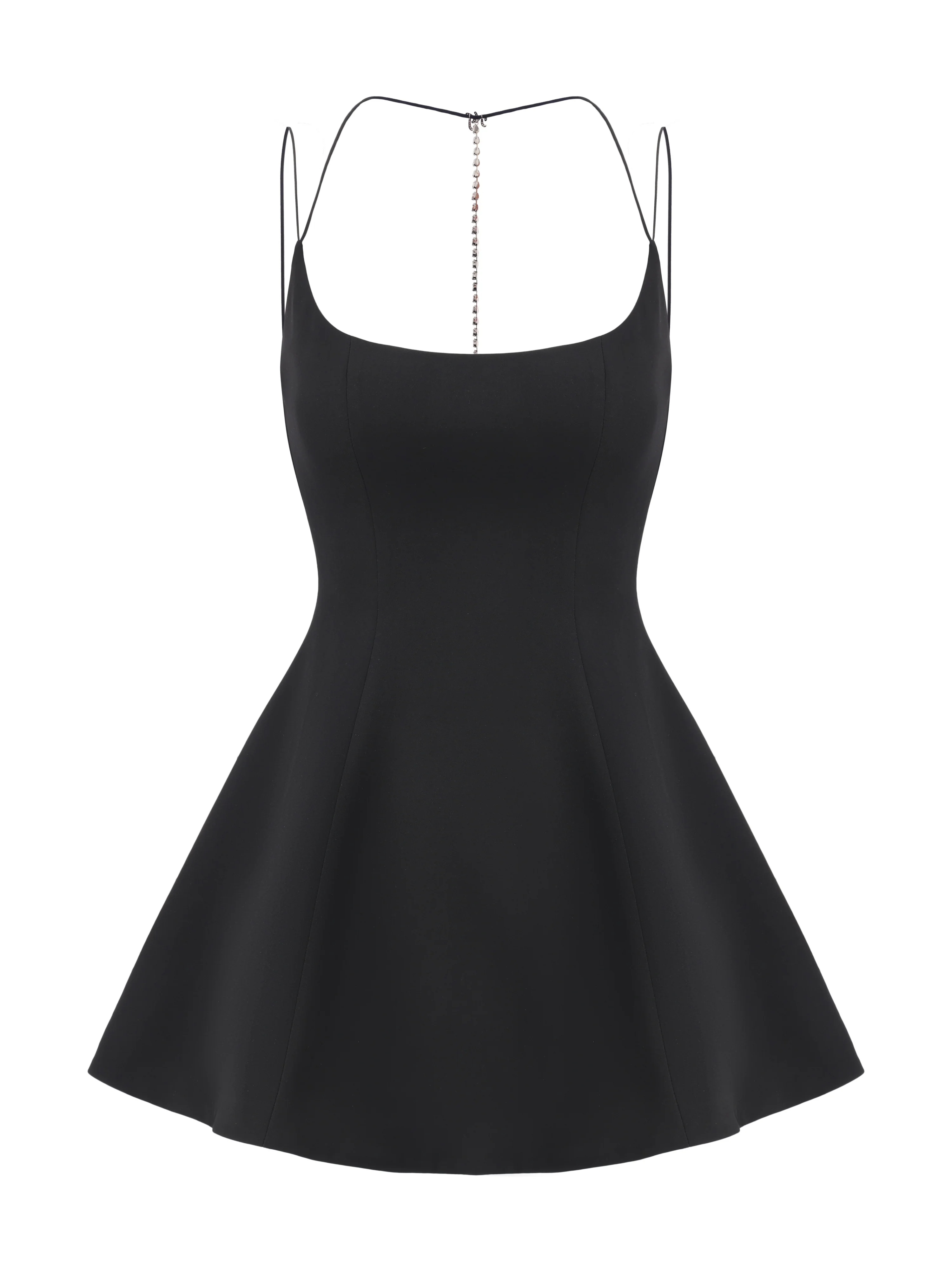 Giana Open-Back Black Dress - Image 8