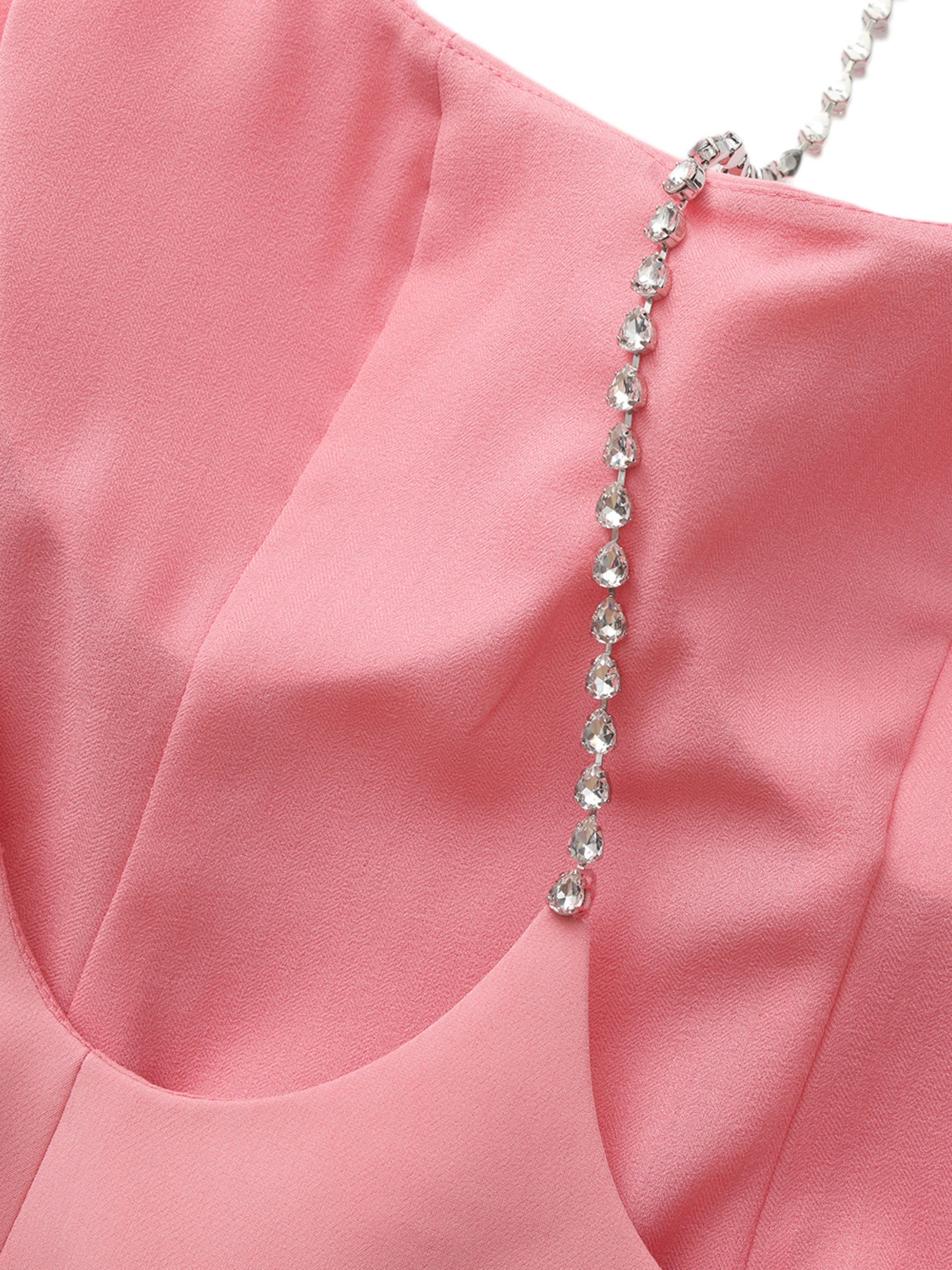 Giana Open-Back Pink Dress - Image 8