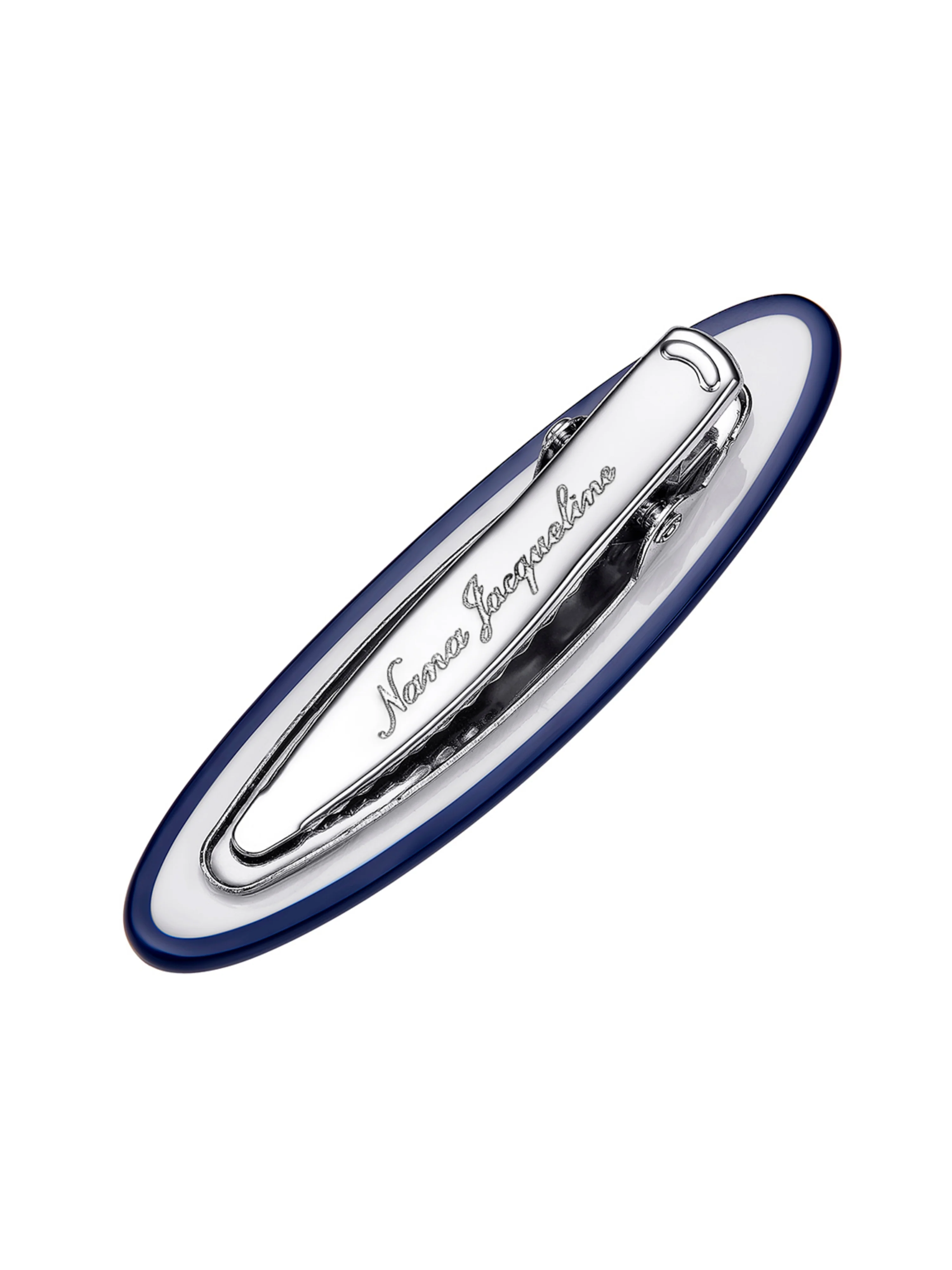 Giana Oval White Hair Clip - Image 3