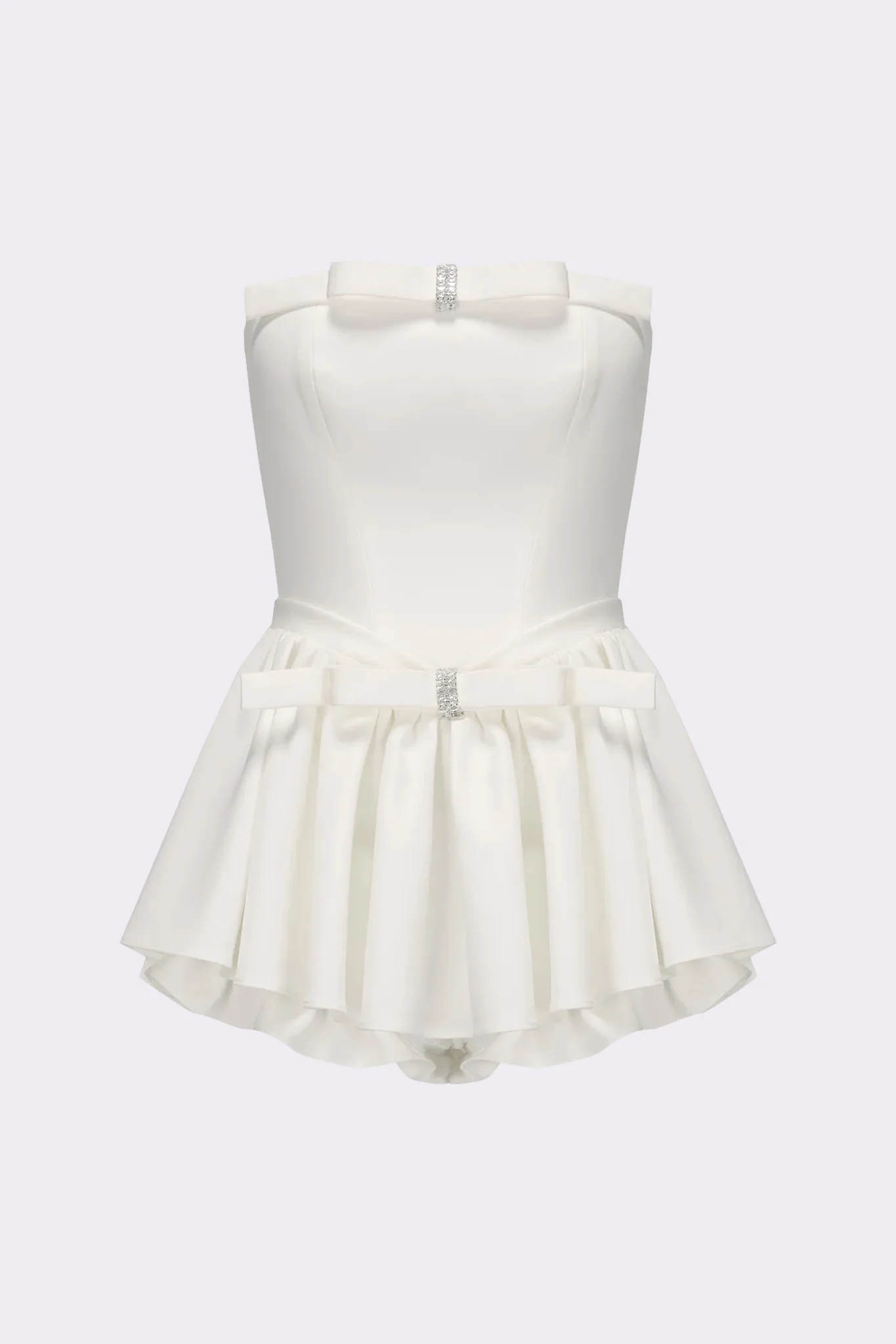 Giselle Bow Jumpsuit (White) - Image 10