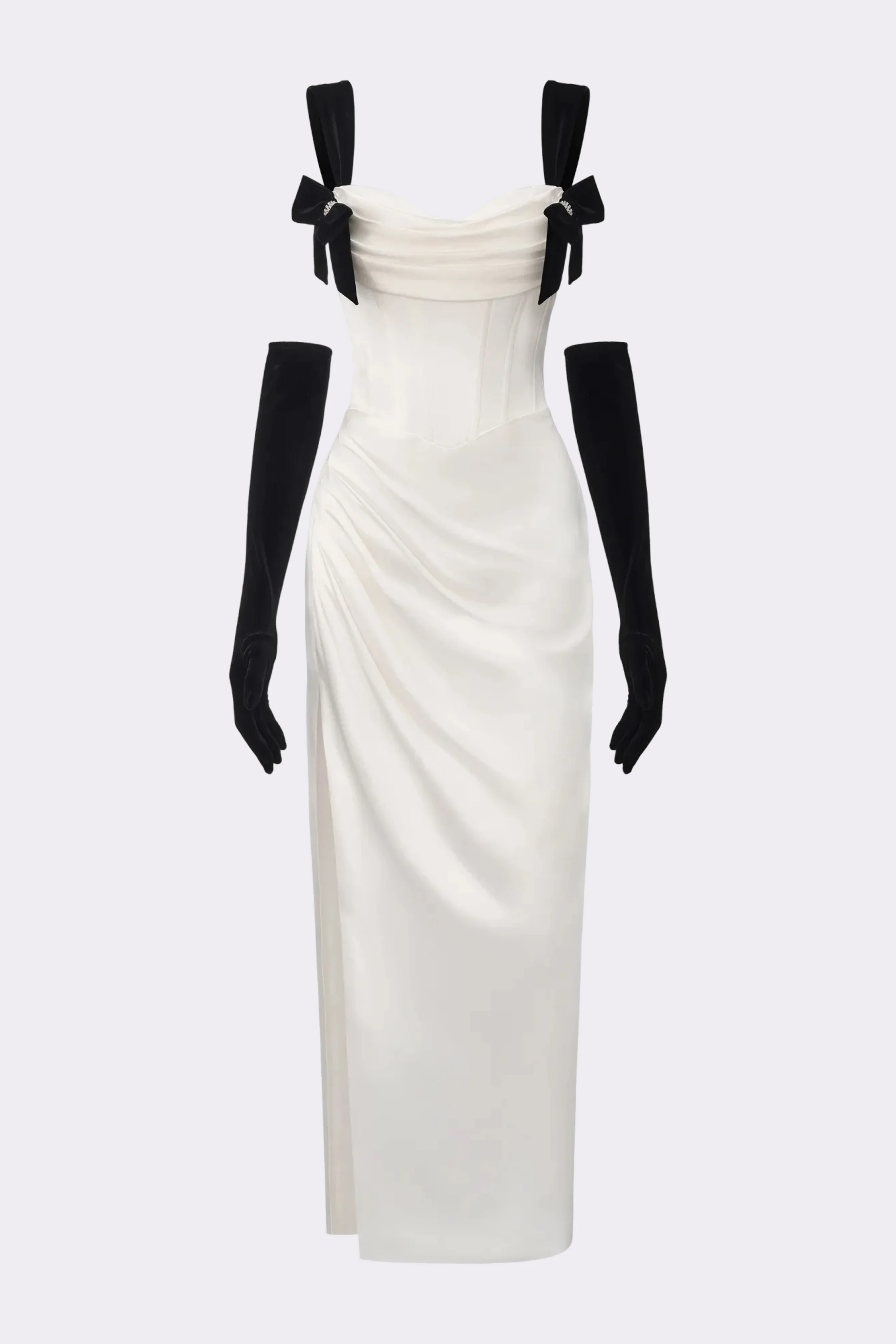 Grace Bow Maxi Dress (White) - Image 7