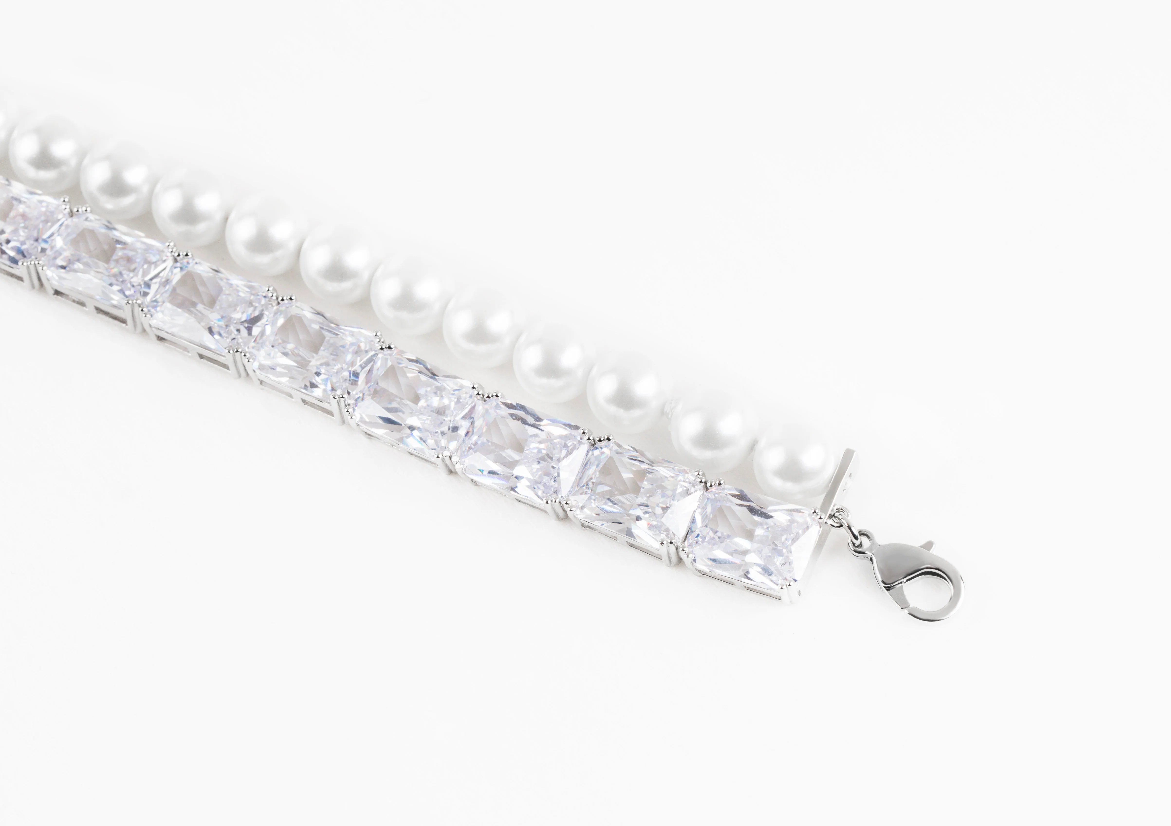 Gracey Pearl Crystal Choker Necklace (Final Sale) - Image 3