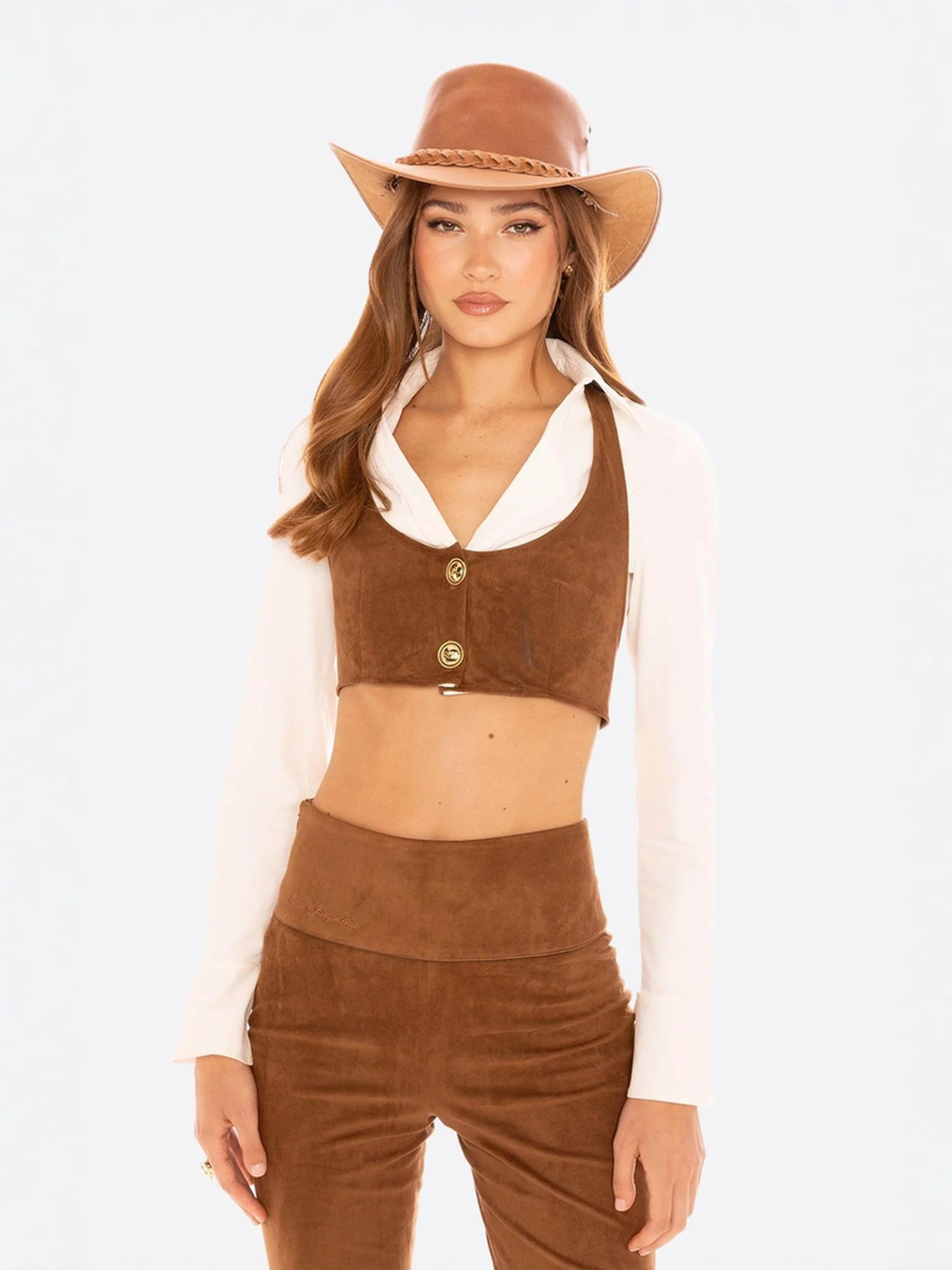 Hailey Flared Pants (Brown) - Image 5