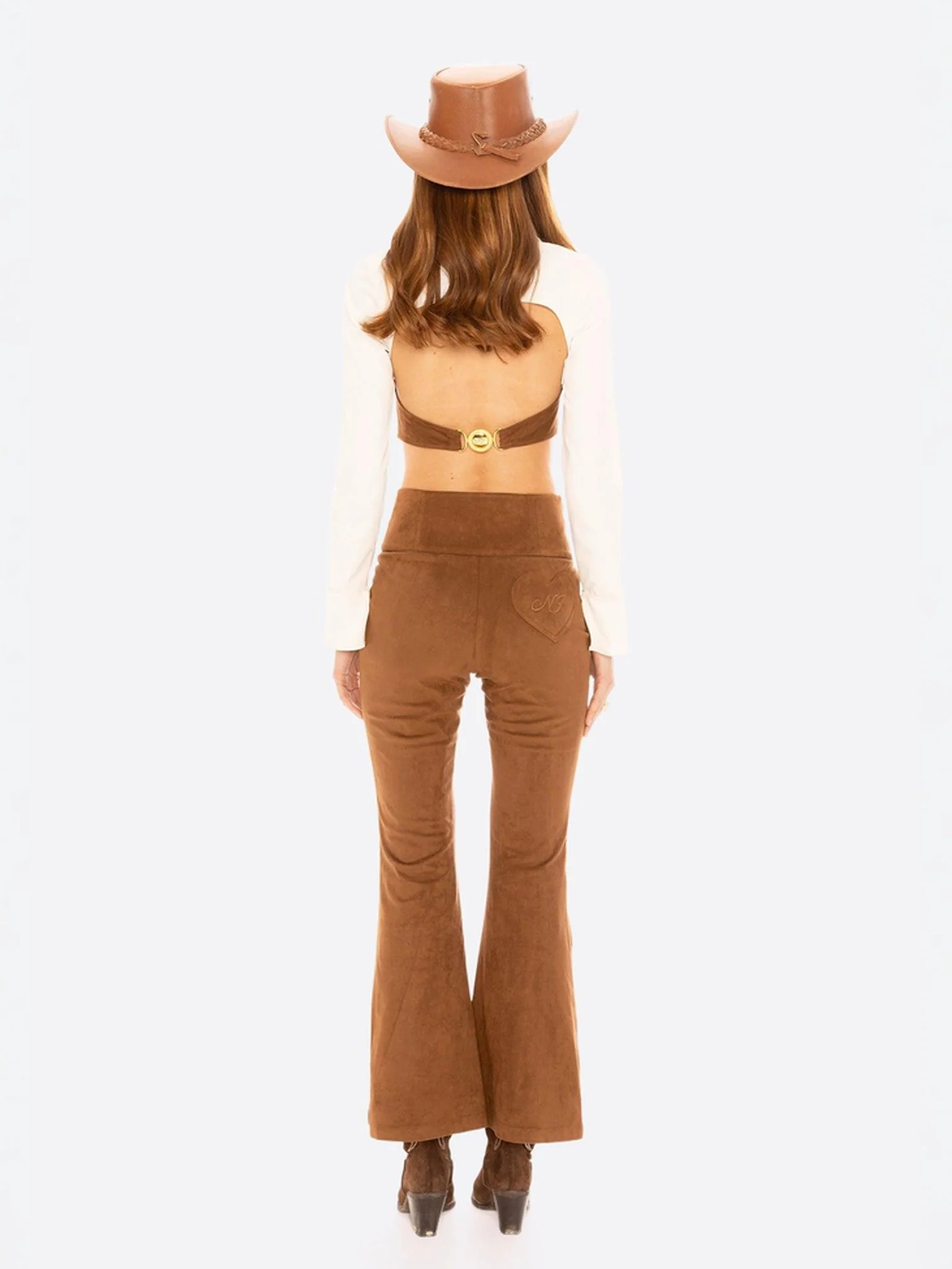 Hailey Flared Pants (Brown) - Image 7