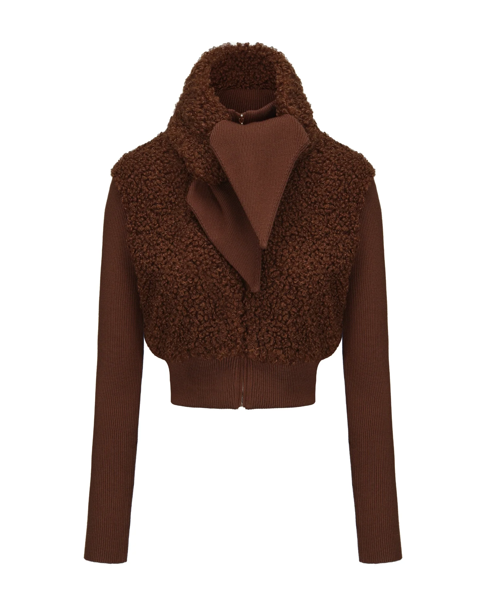 Hailey Knit Jacket (Brown) - Image 9