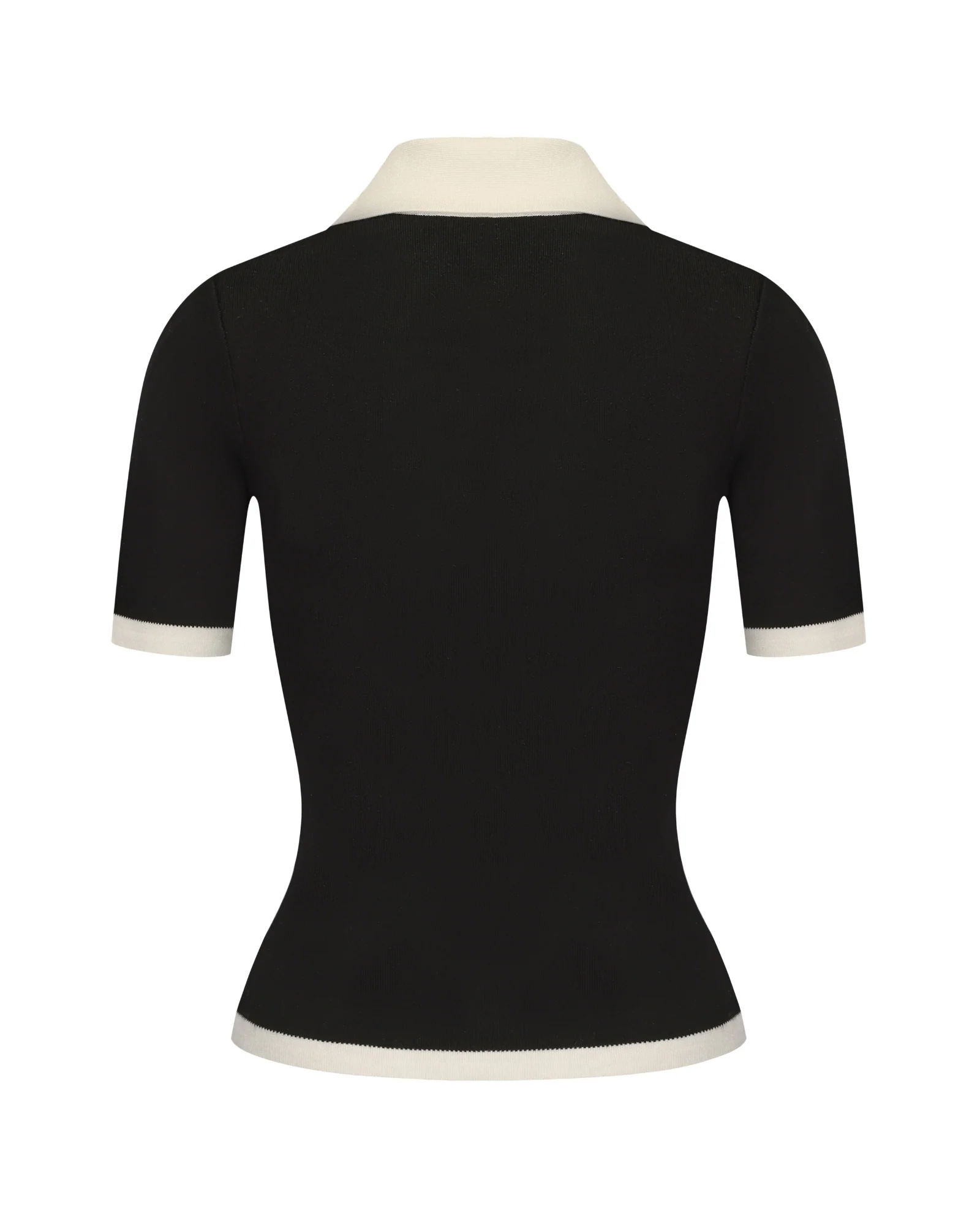 Hazel Polo Top (Black) - Image 2
