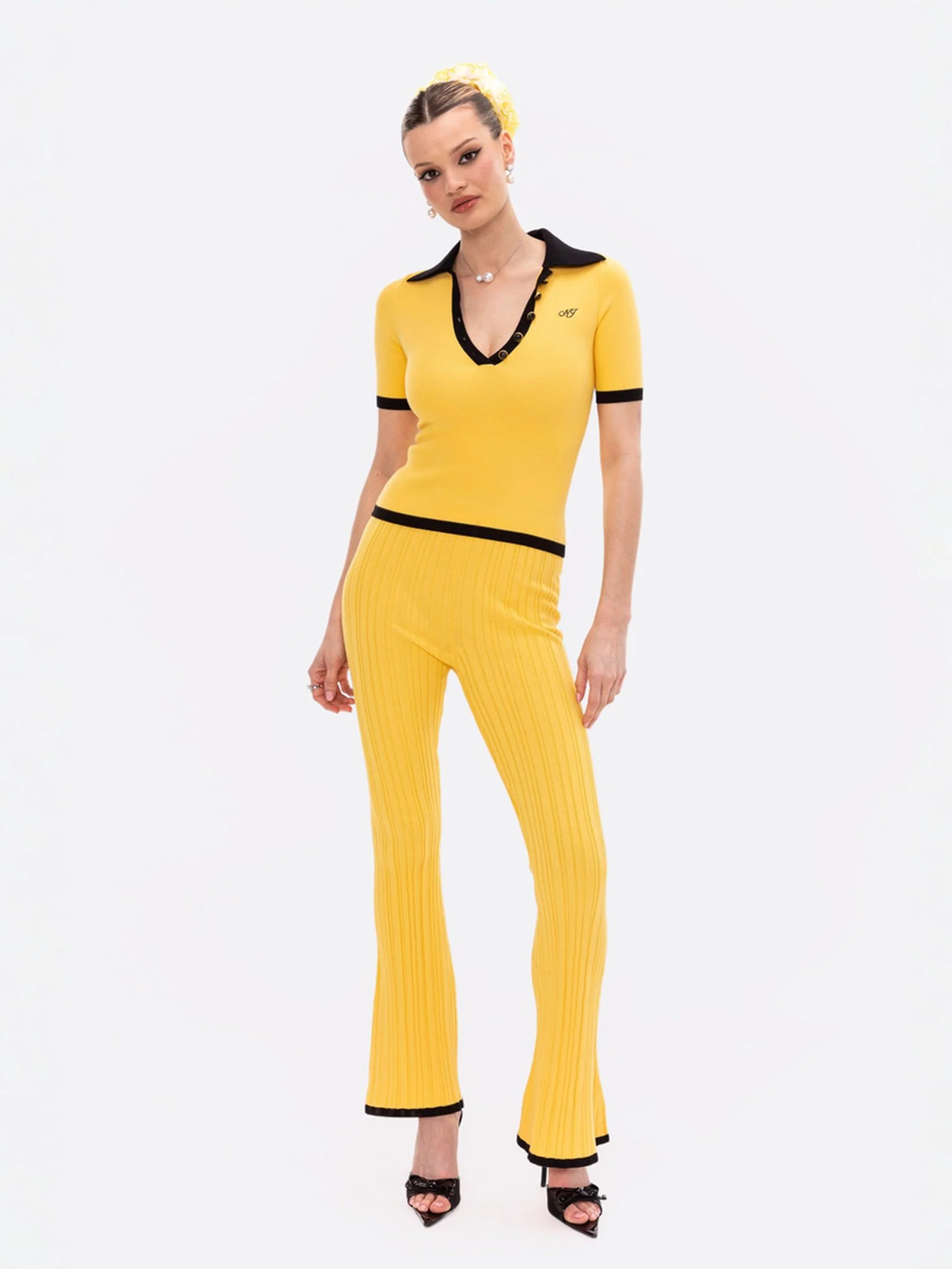 Hazel Polo Top (Yellow) - Image 6