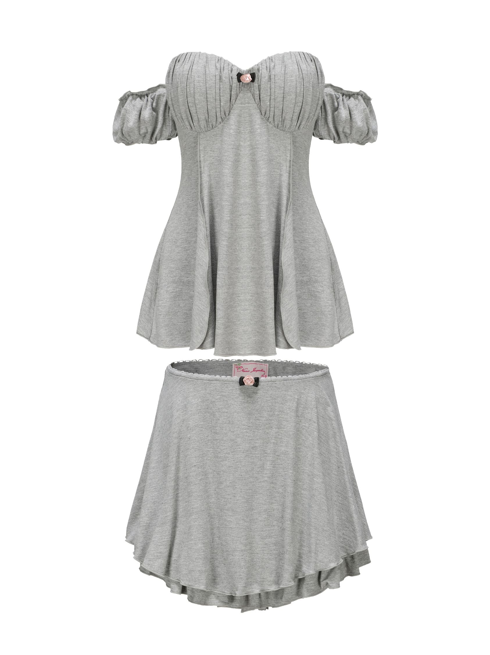 Heidi Top + Skirt (Grey) (Final Sale) - Image 6