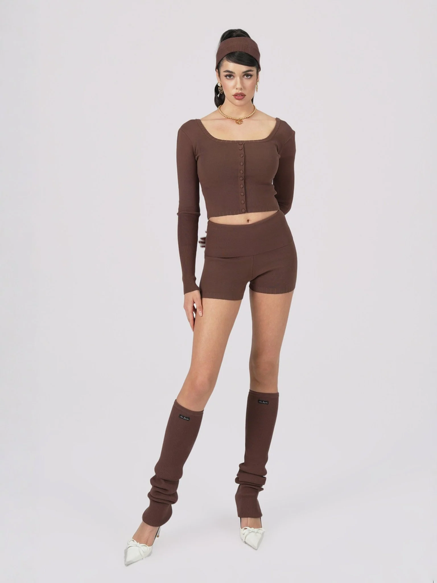 Holly Legwarmers (Brown) - Image 2
