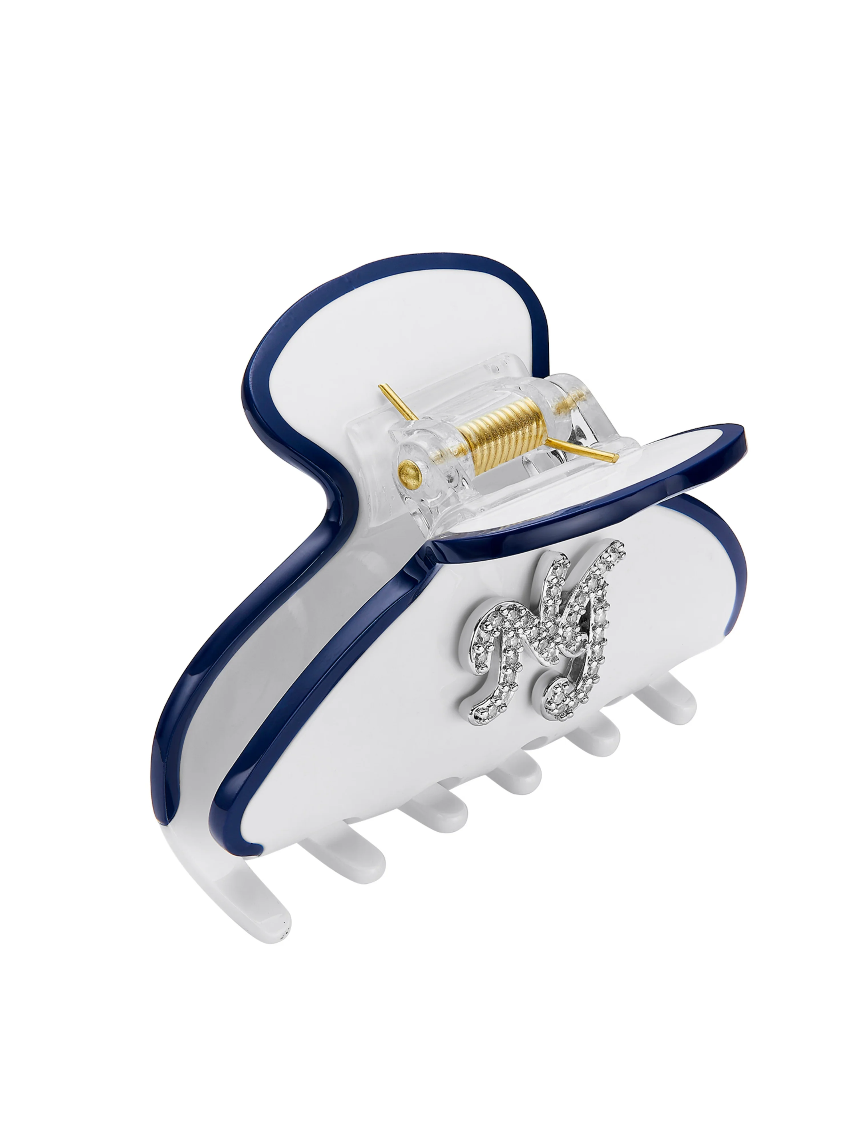 Isabela Crystal Mini White Hair Clip - Image 3