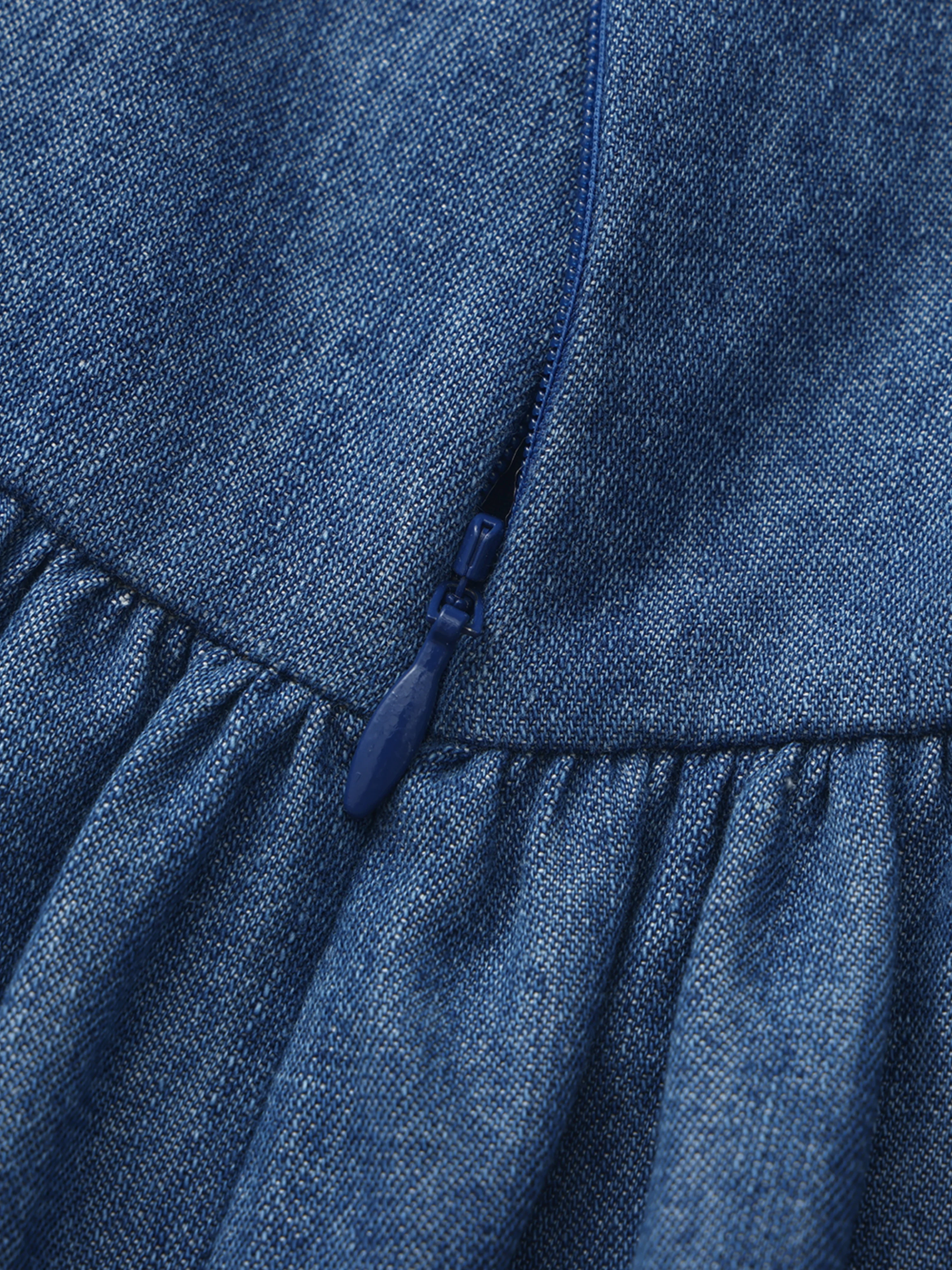 Isabela Off-Shoulder Blue Dress - Image 10